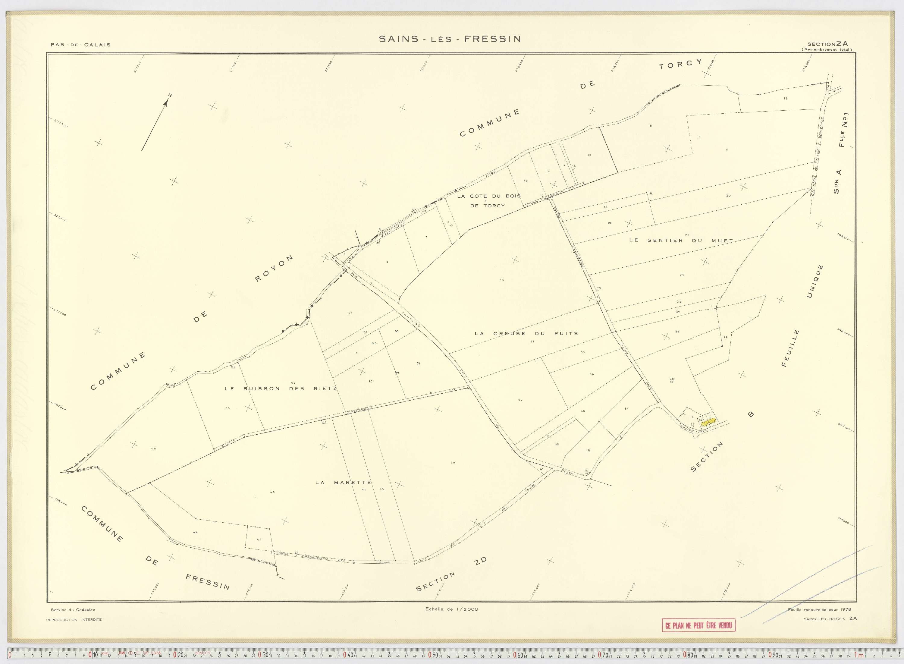 Sains-lès-Fressin - Section ZA.