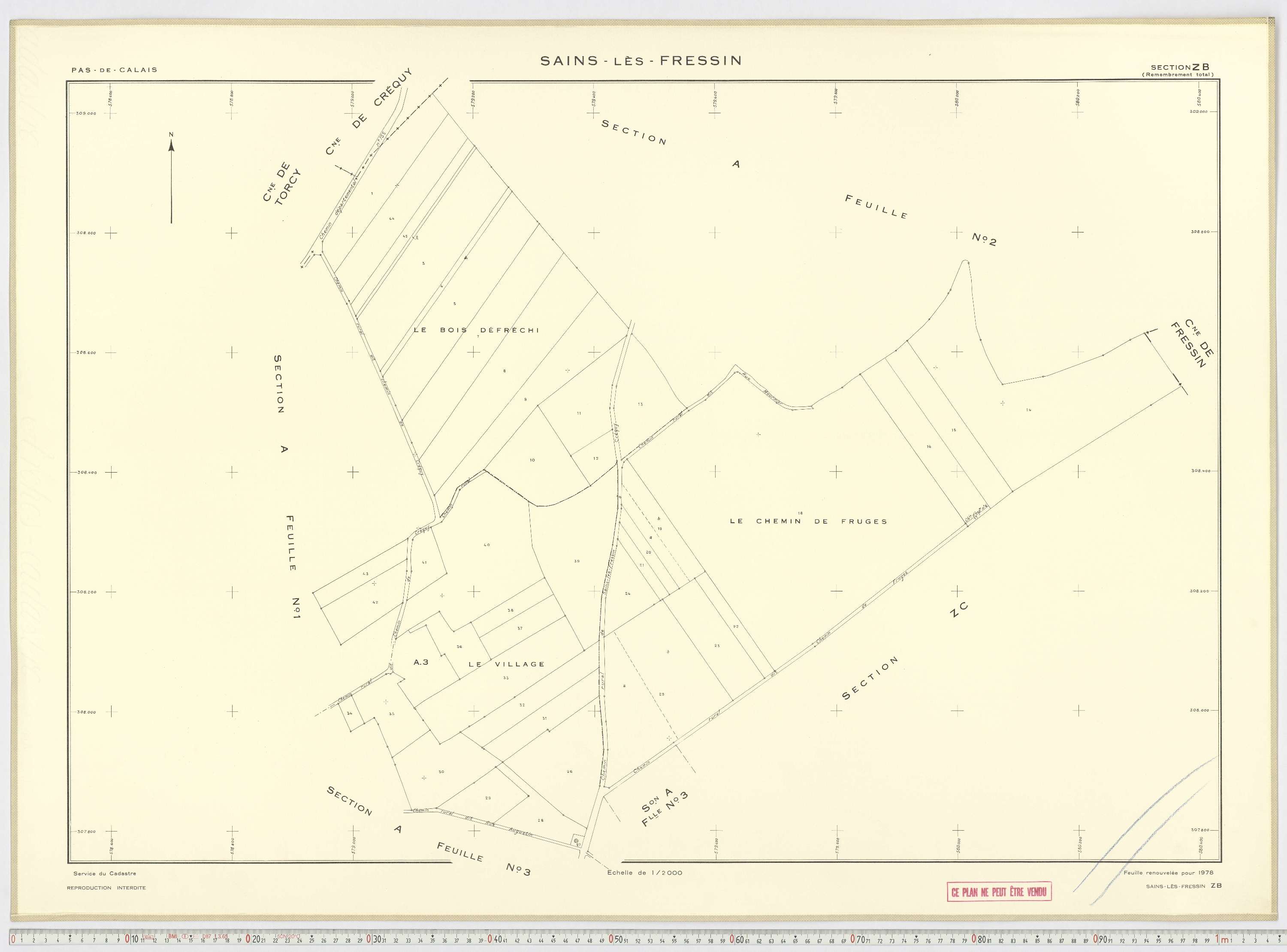 Sains-lès-Fressin - Section ZB.
