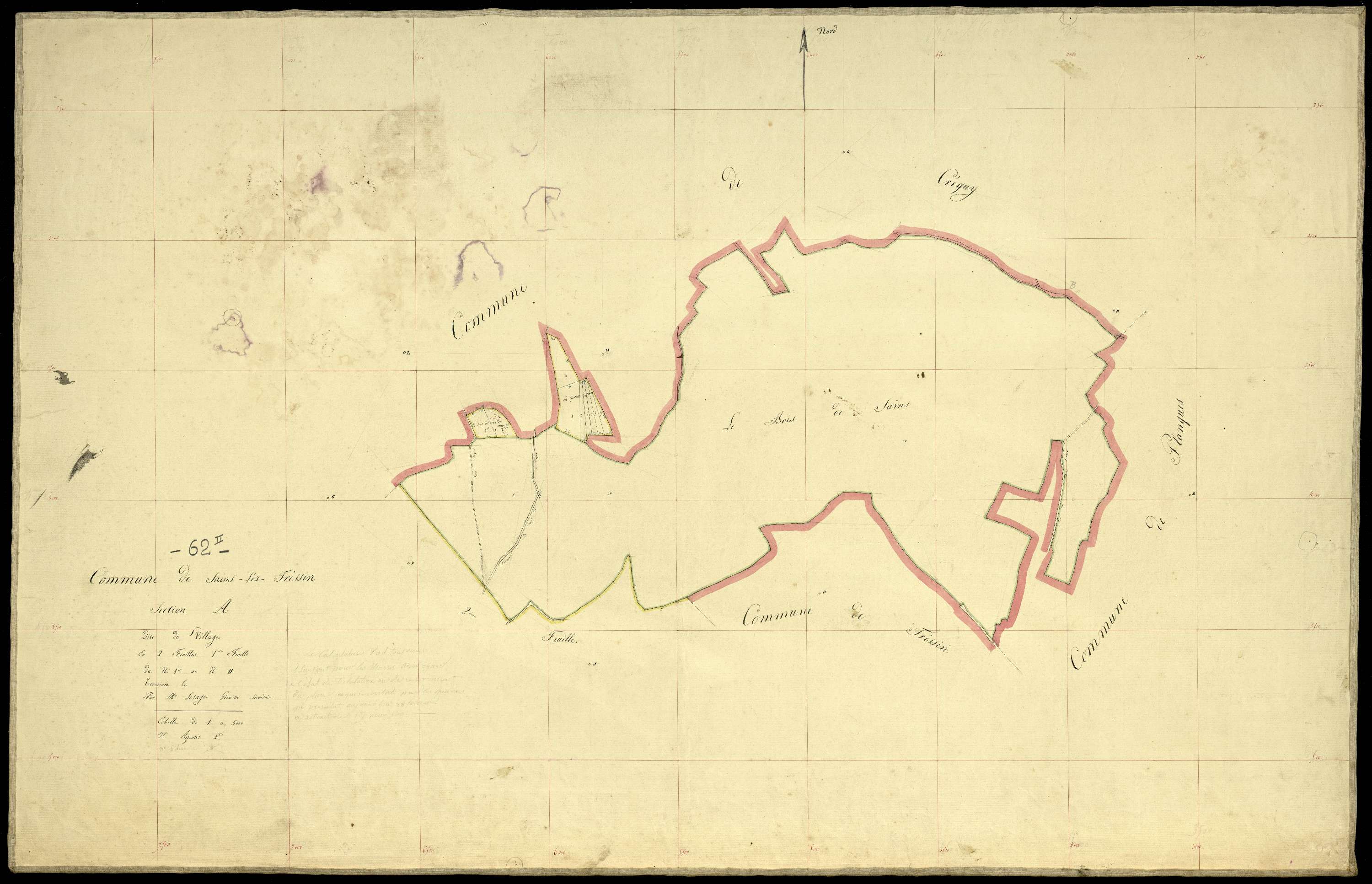 Sains-lès-Fressin - Section A, 1re feuille
