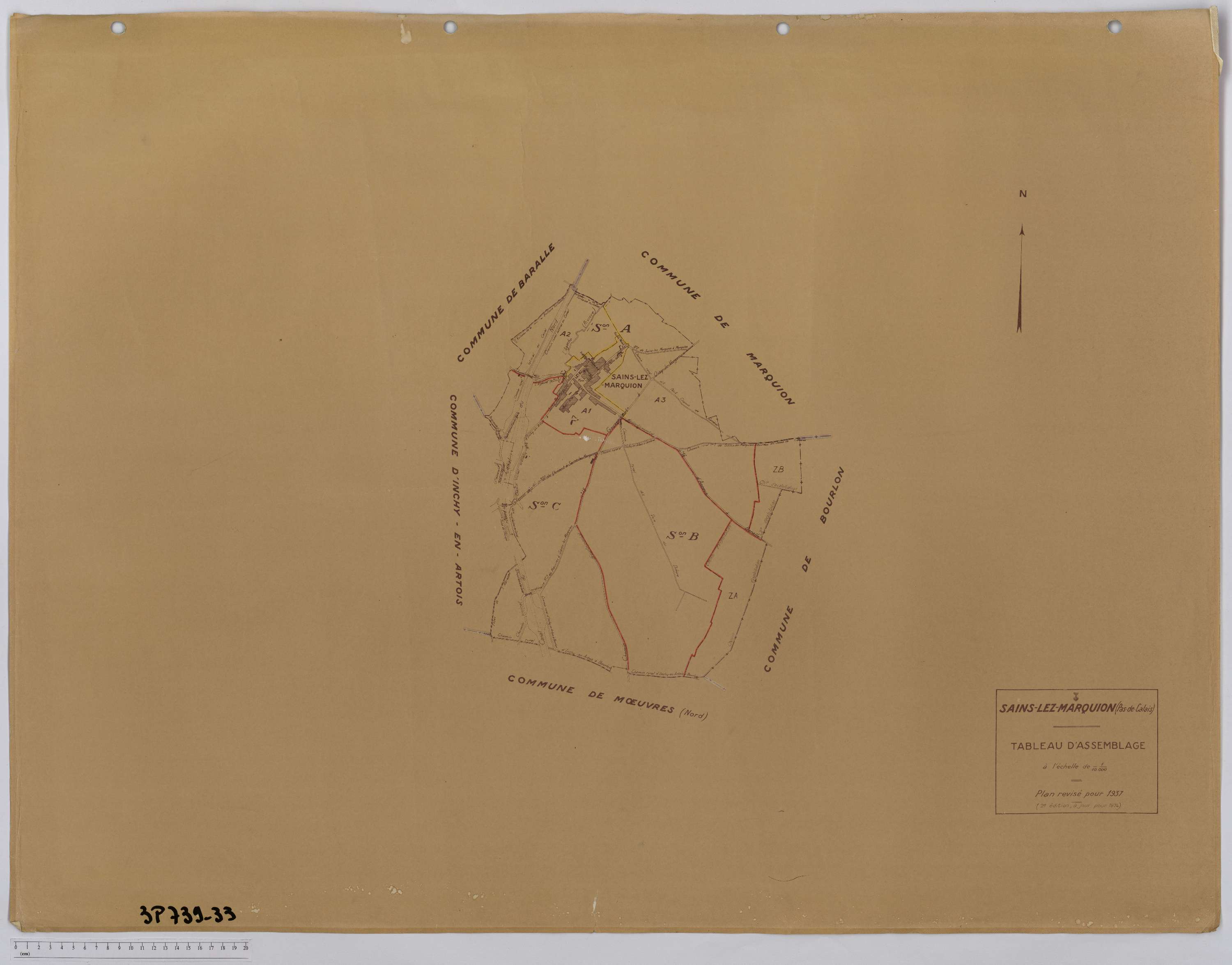 Sains-lès-Marquion - Tableau d'assemblage.