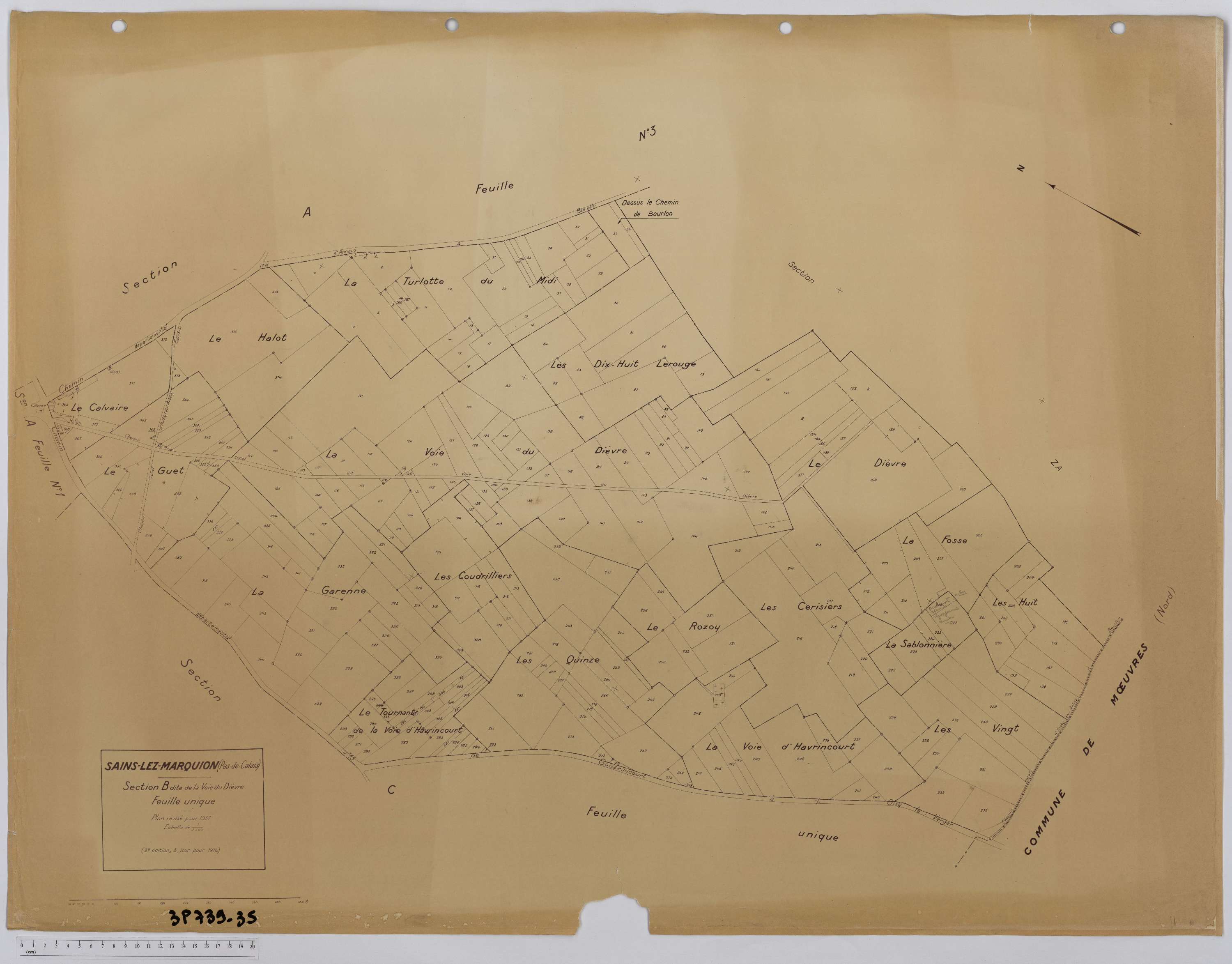 Sains-lès-Marquion - Section B.