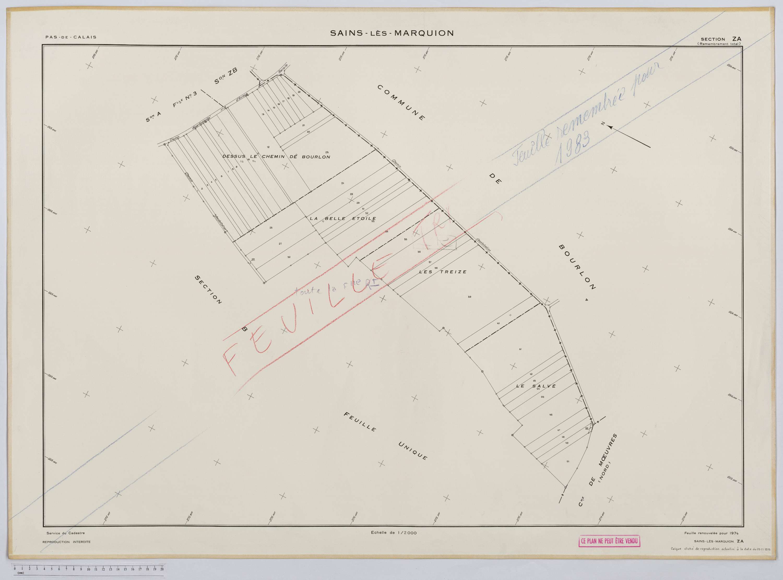 Sains-lès-Marquion - Section ZA.