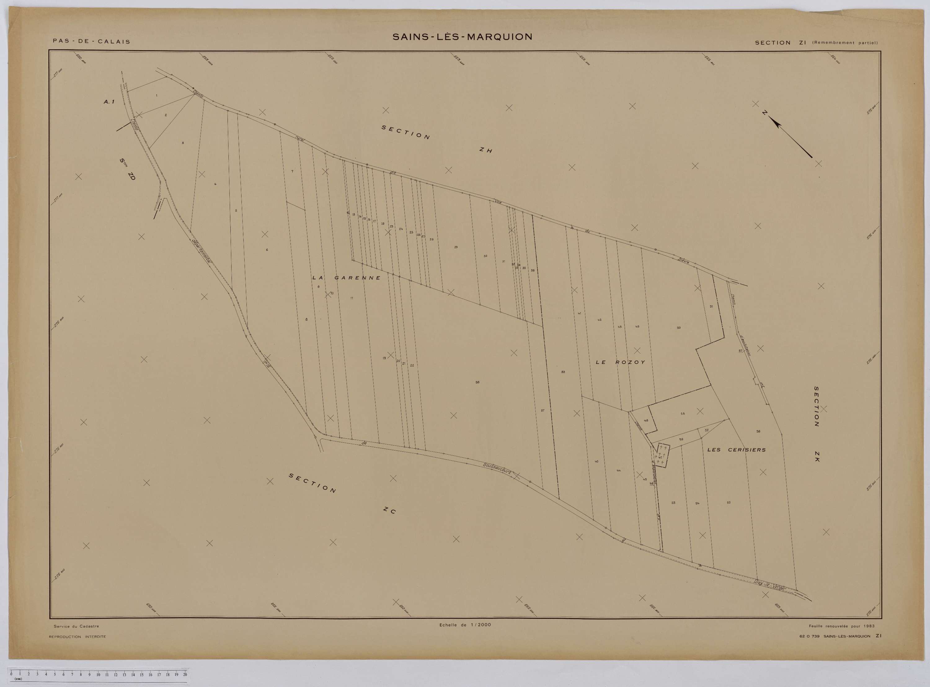 Sains-lès-Marquion - Section ZI.