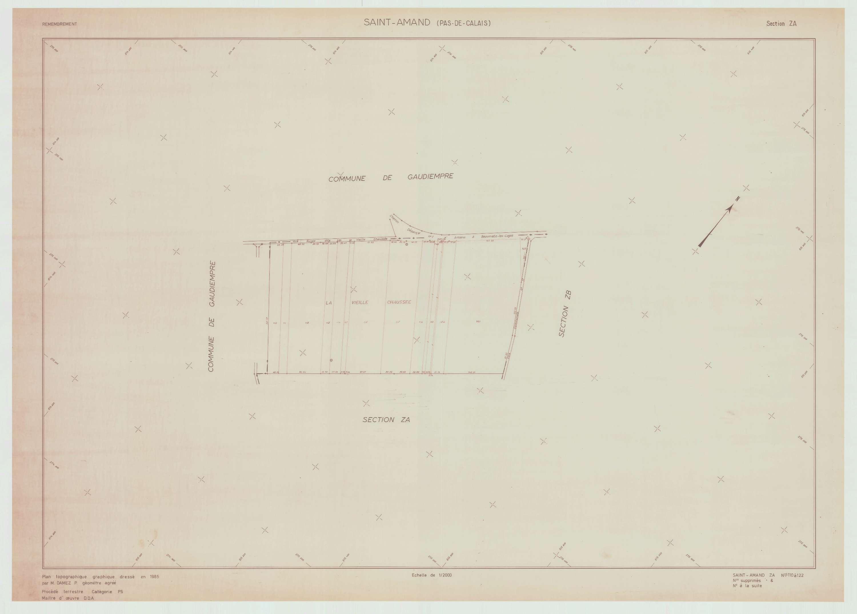 Saint-Amand - Plan de remembrement : section ZA.