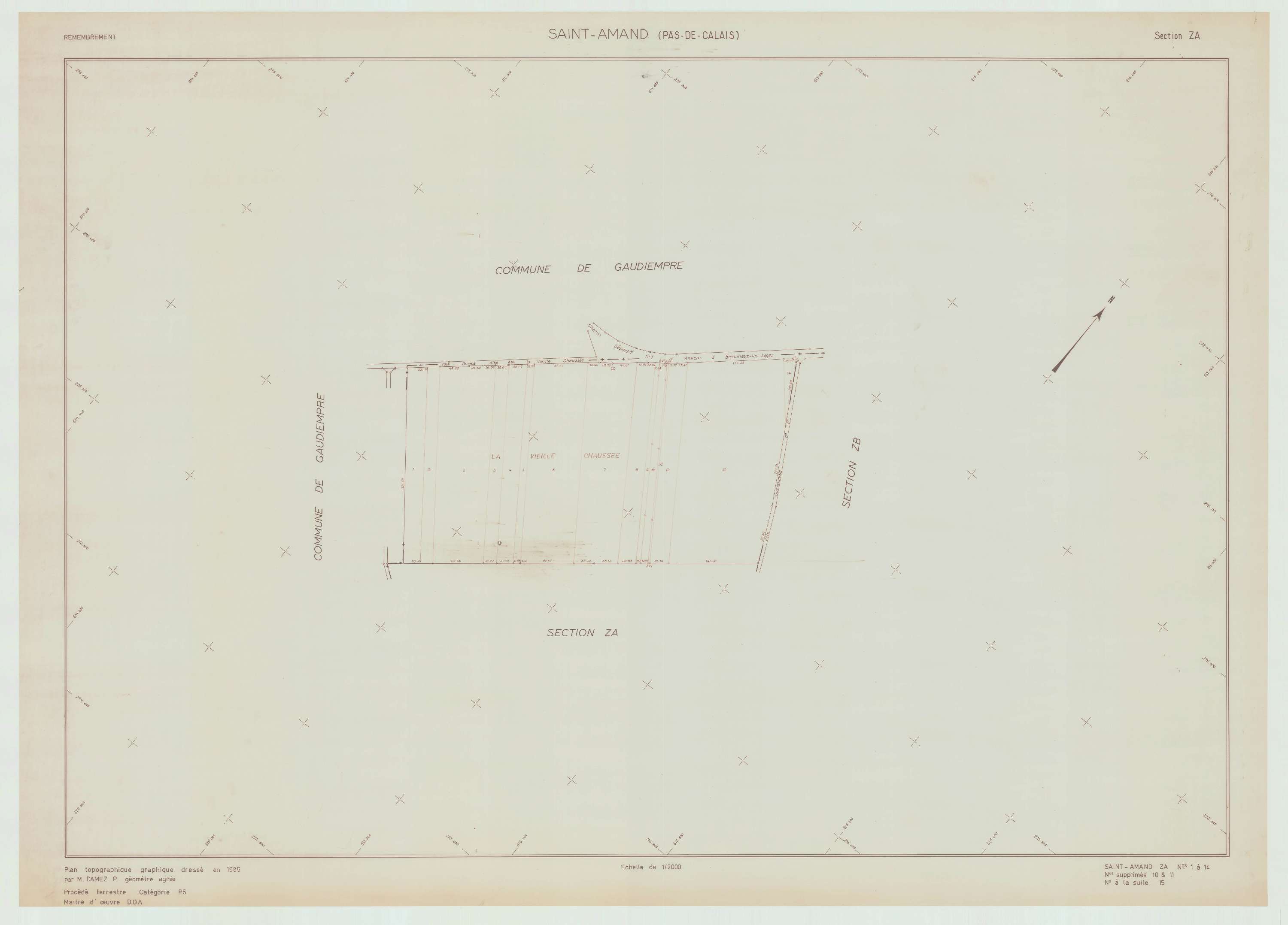 Saint-Amand - Plan de remembrement : section ZA.