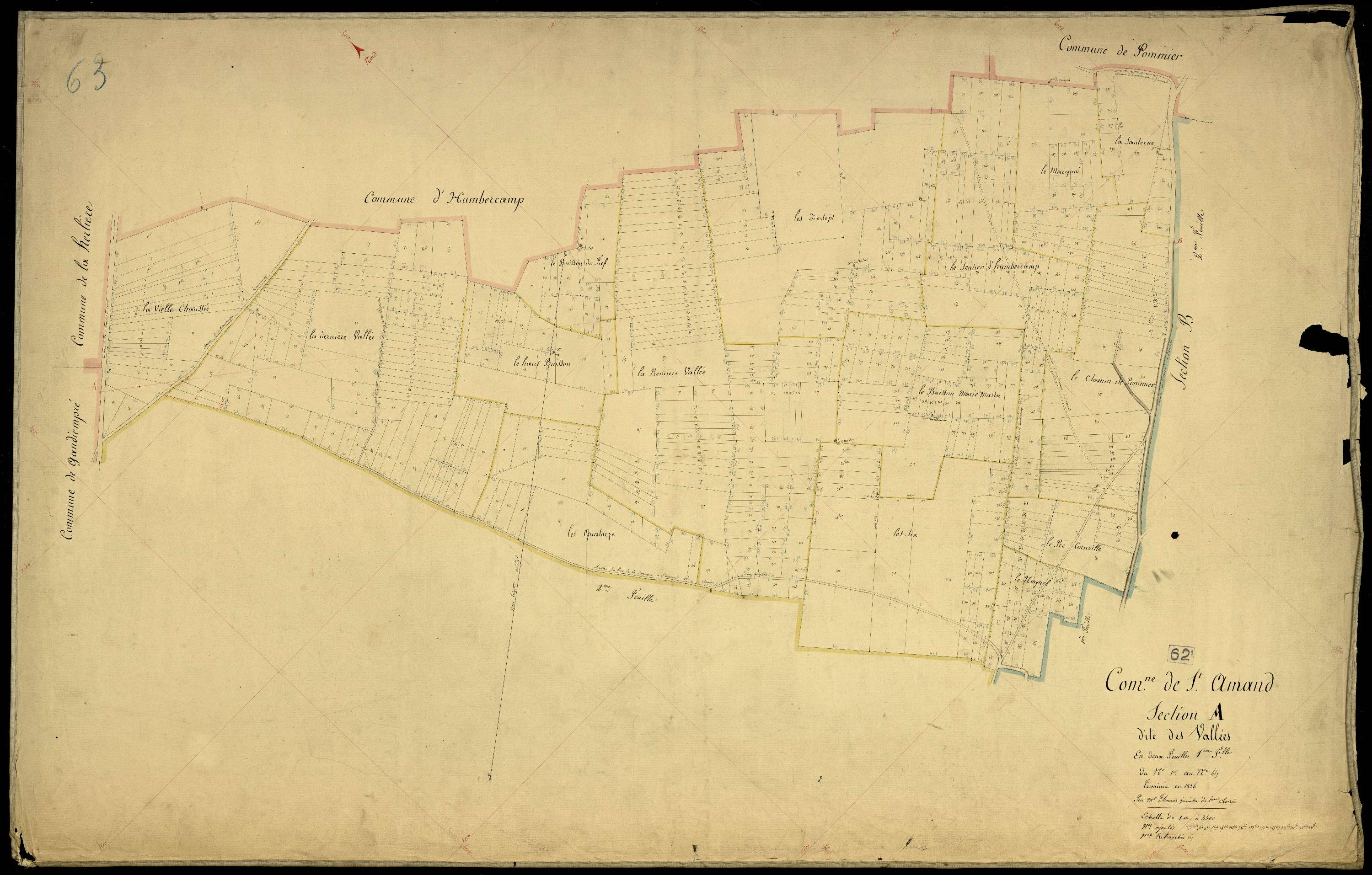 Saint-Amand - Section A, 1re feuille