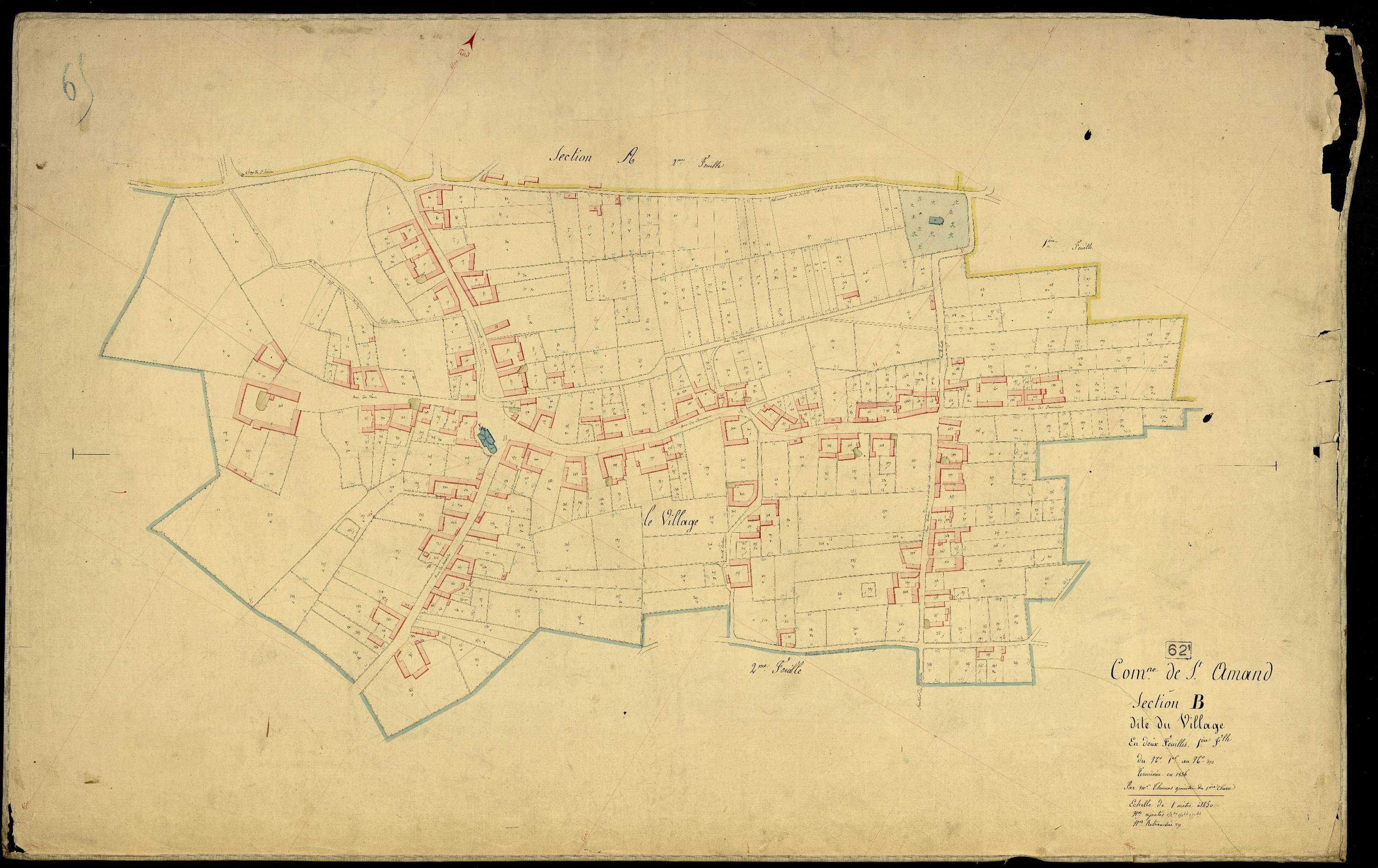 Saint-Amand - Section B, 1re feuille