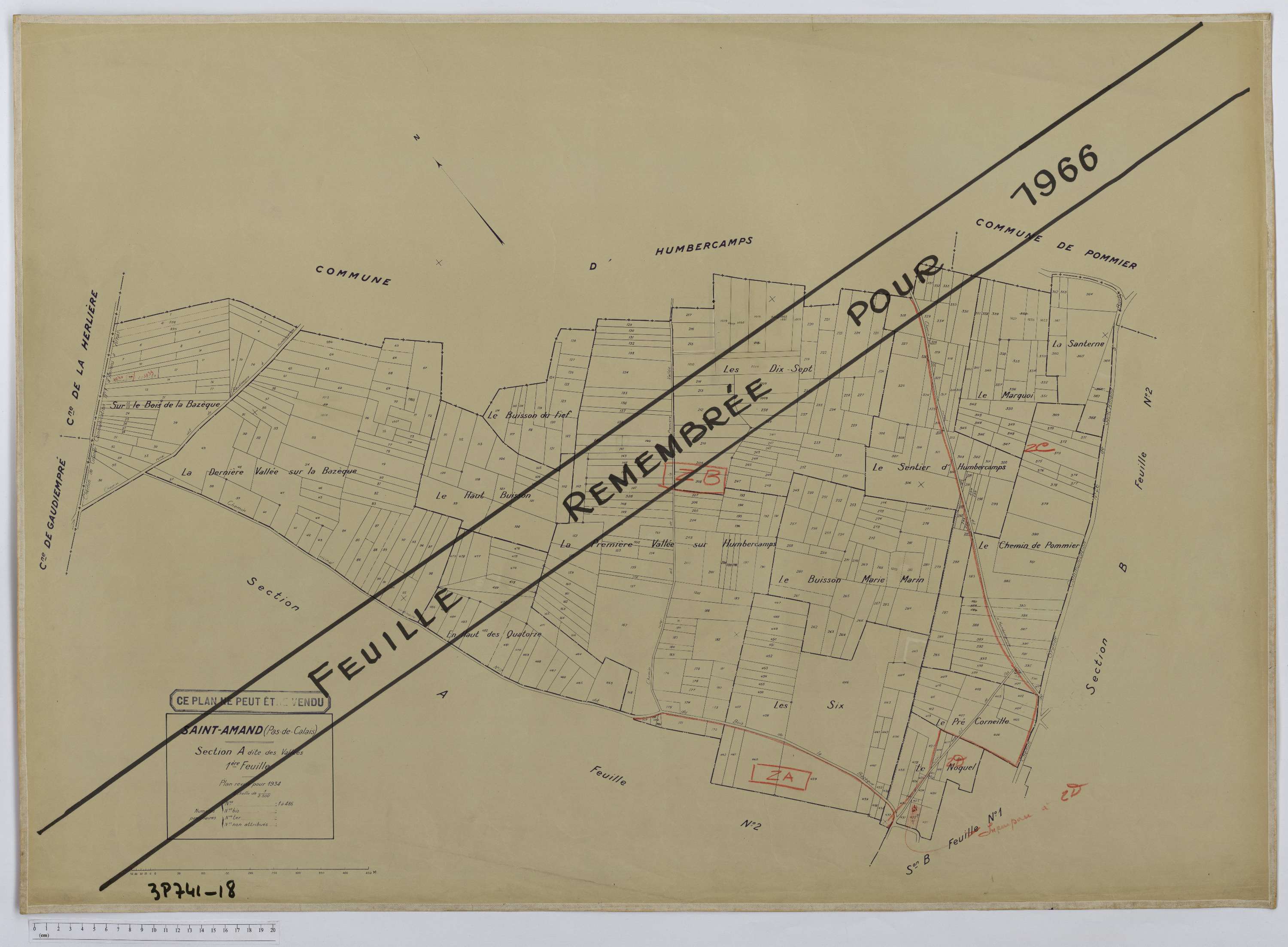 Saint-Amand - Section A, feuille 1.
