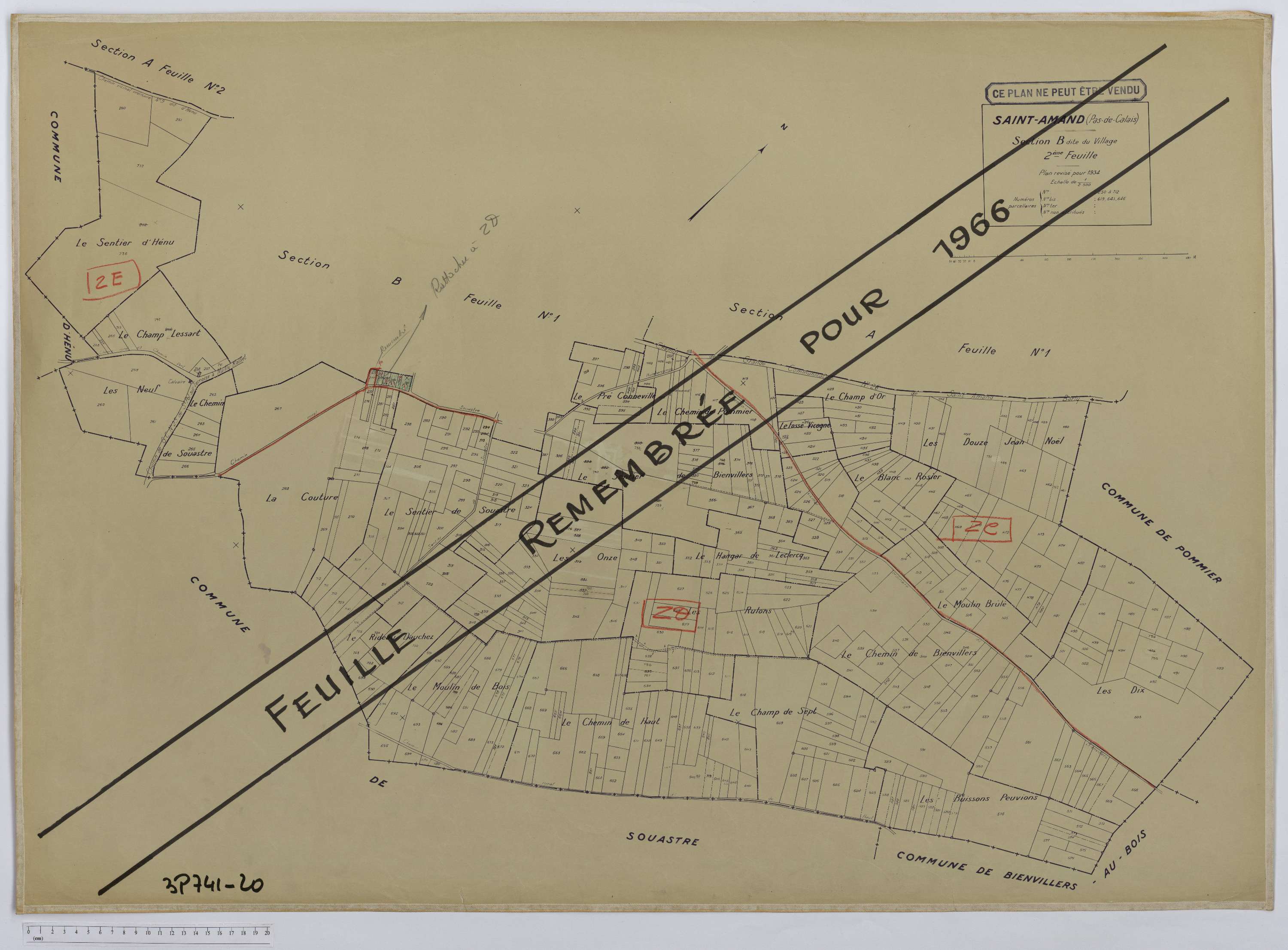 Saint-Amand - Section B, feuille 2.