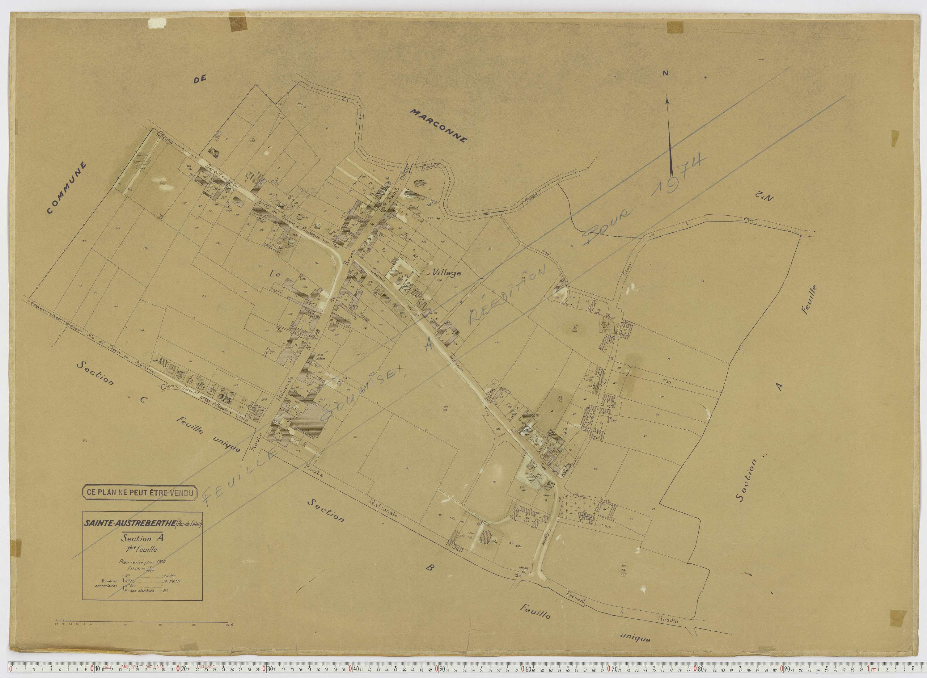Sainte-Austreberthe - Section A, feuille 1.