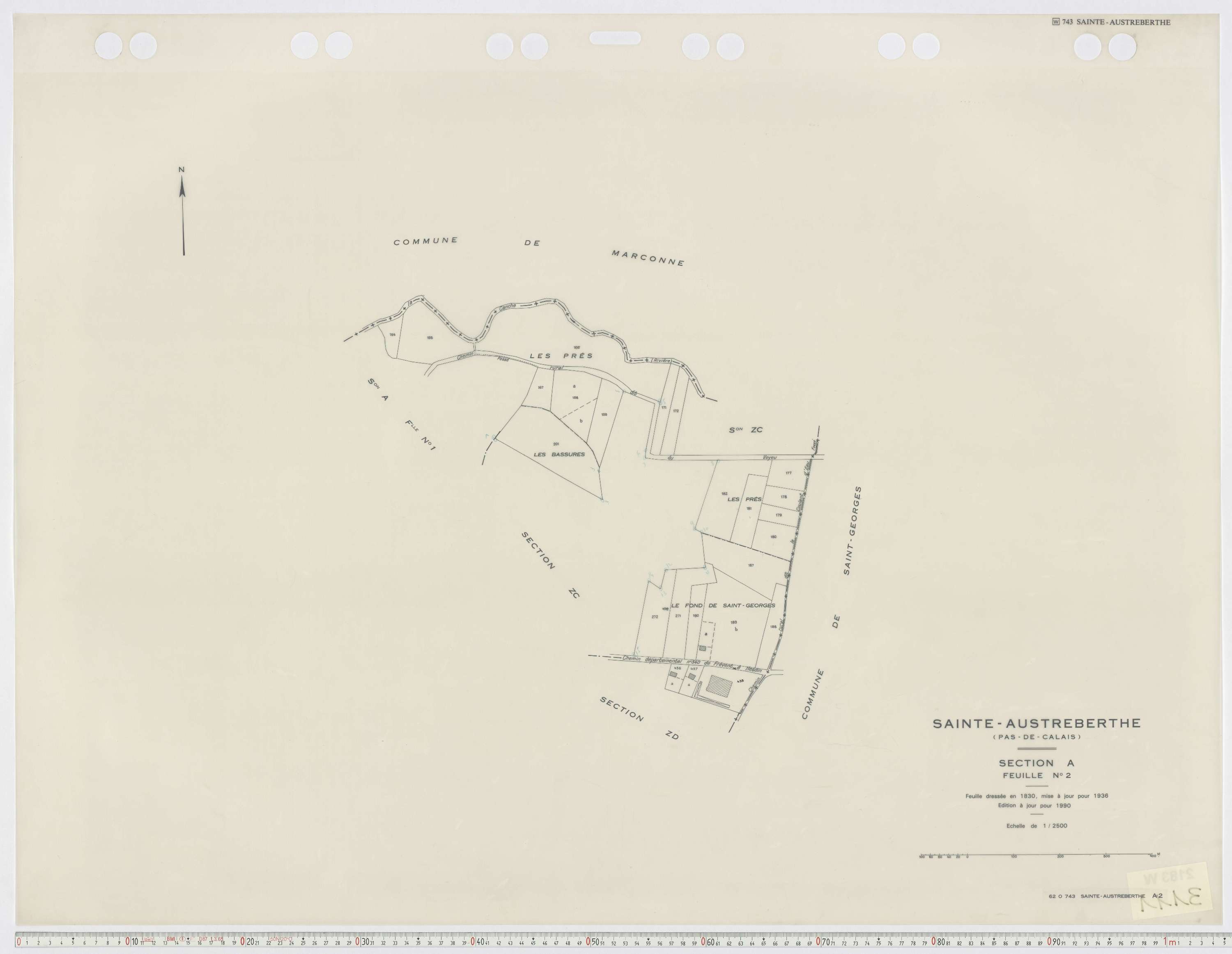 Sainte-Austreberthe - Section A, feuille 2.