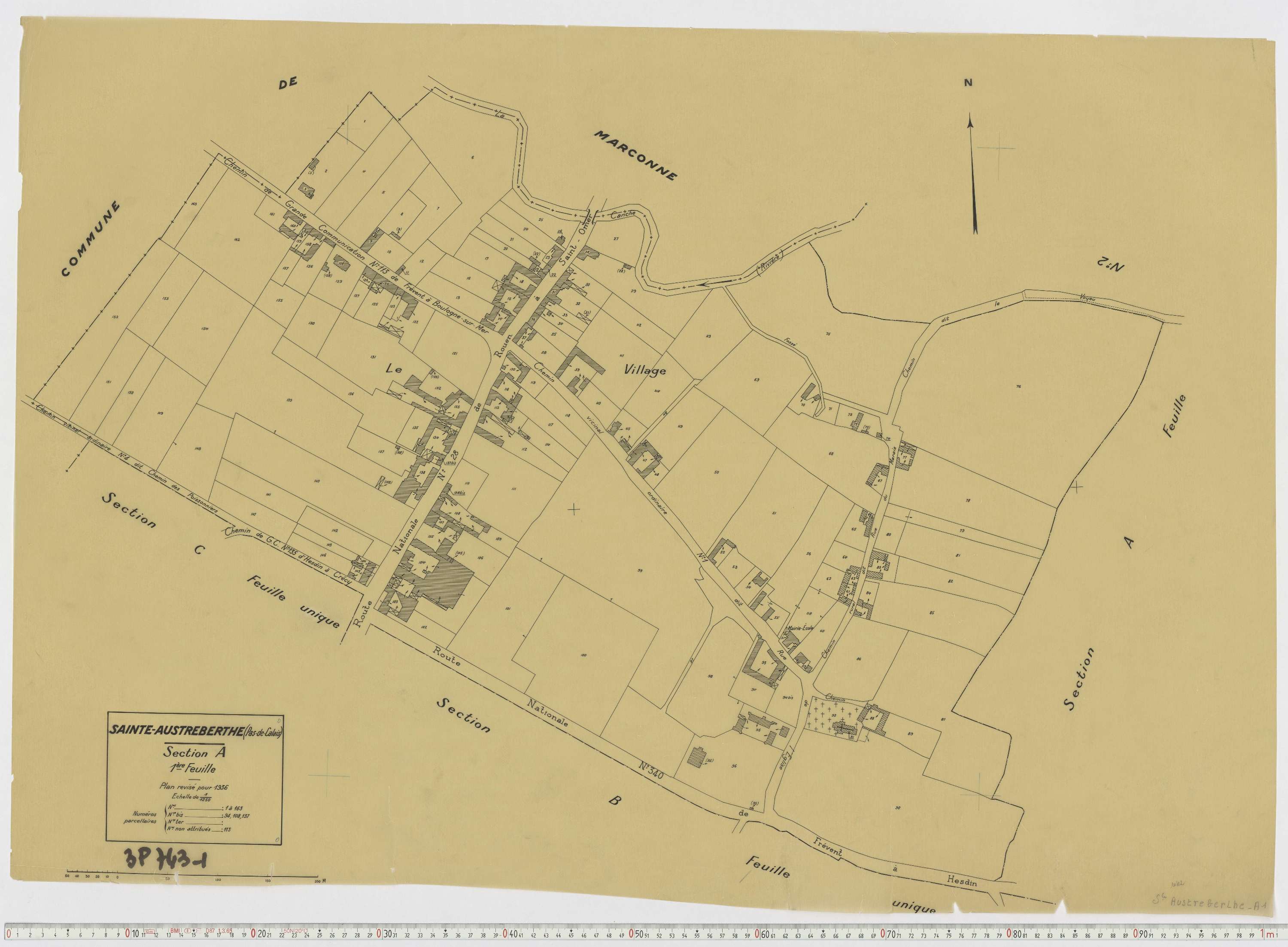 Sainte-Austreberthe - Section A, feuille 1.