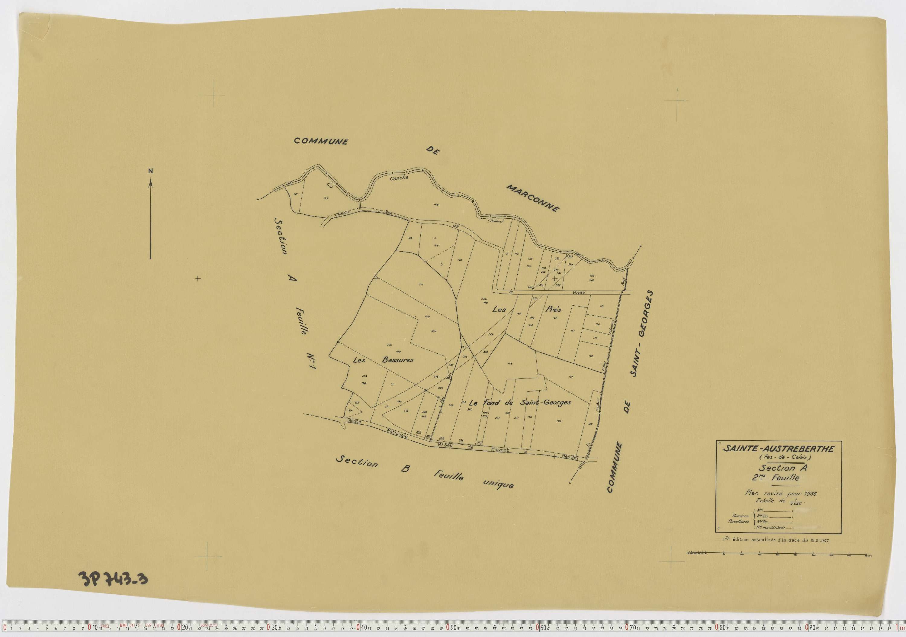 Sainte-Austreberthe - Section A, feuille 2.