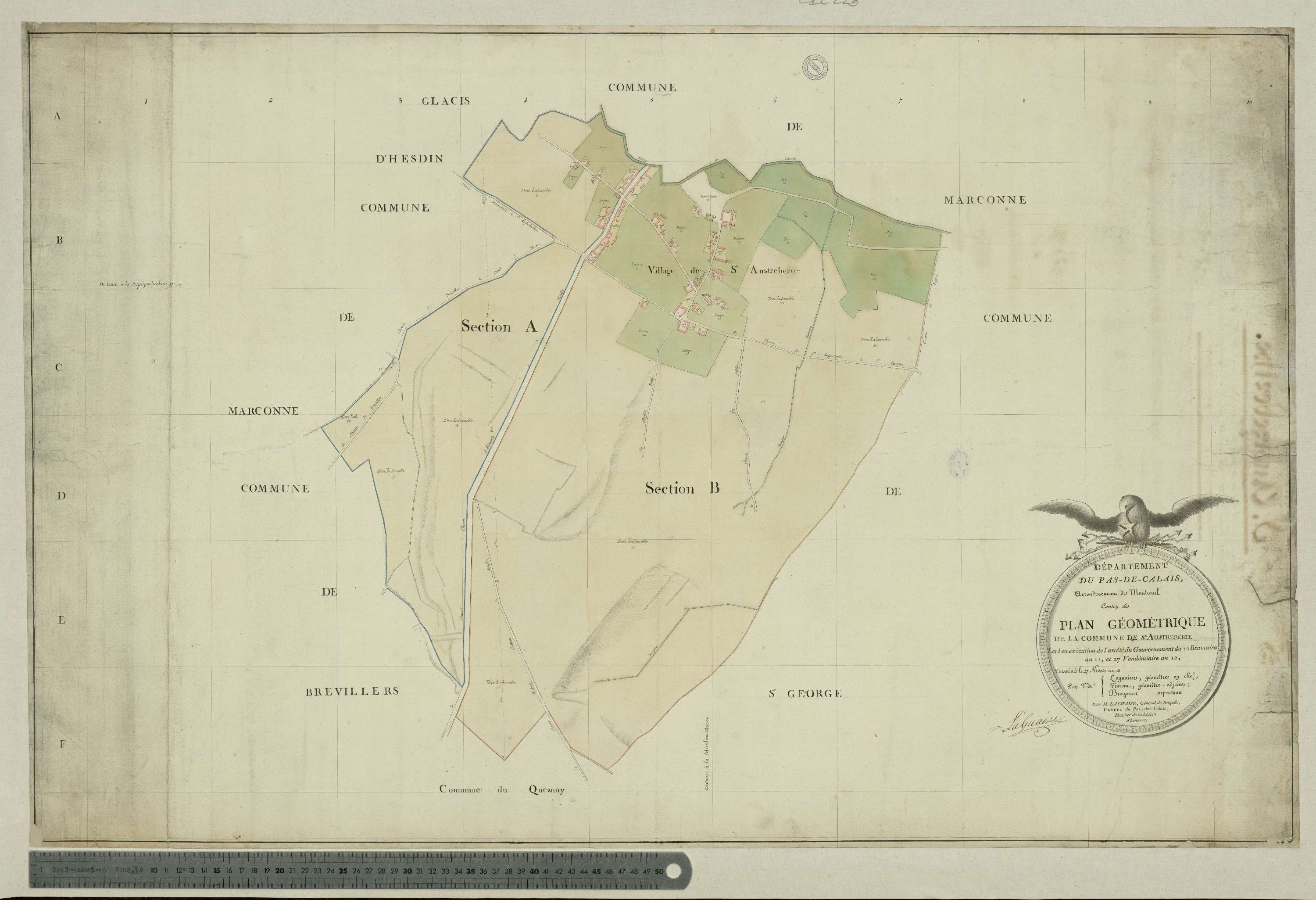 Sainte-Austreberthe - Plans par masses de cultures