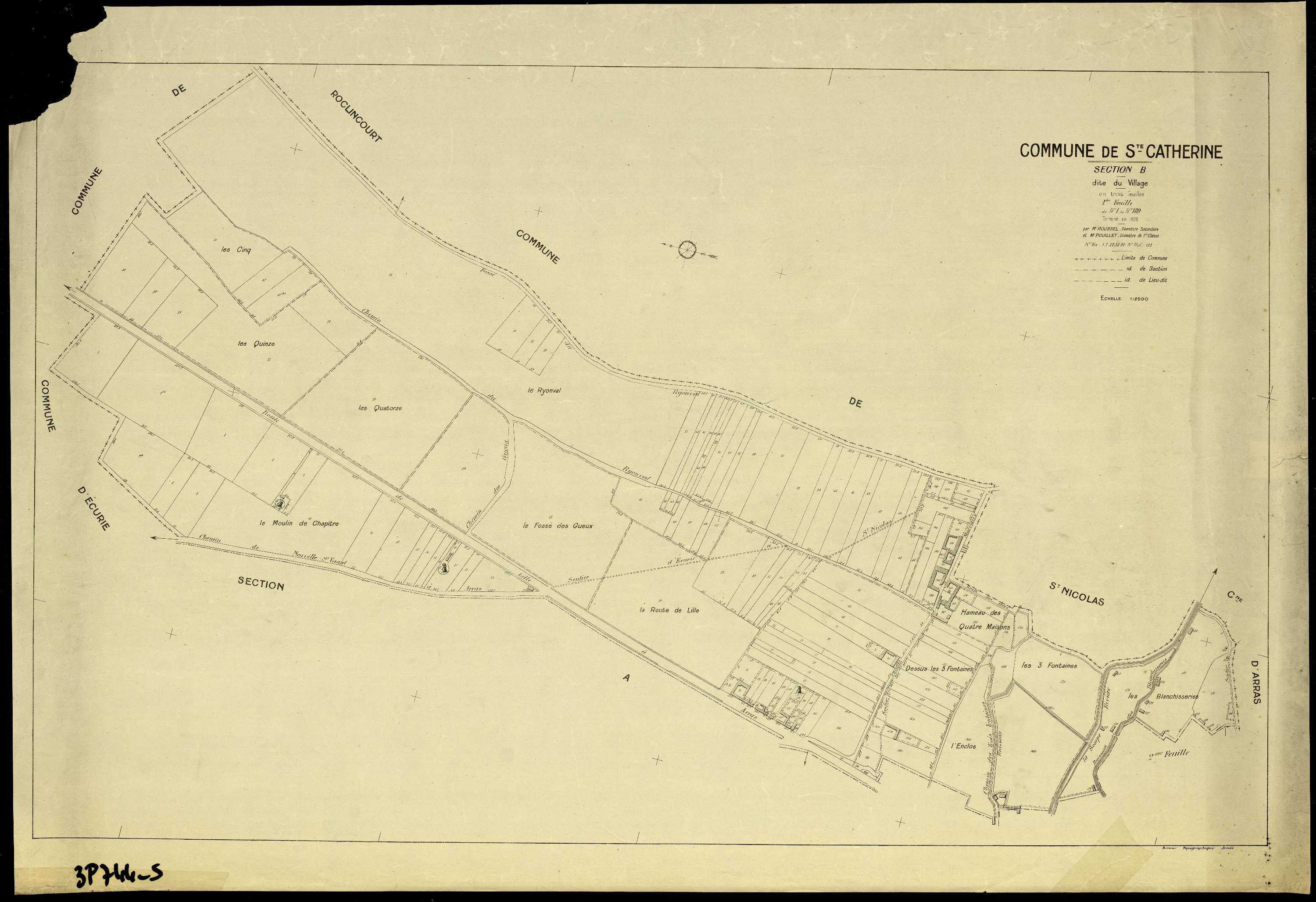 Sainte-Catherine - Section B, 1re feuille