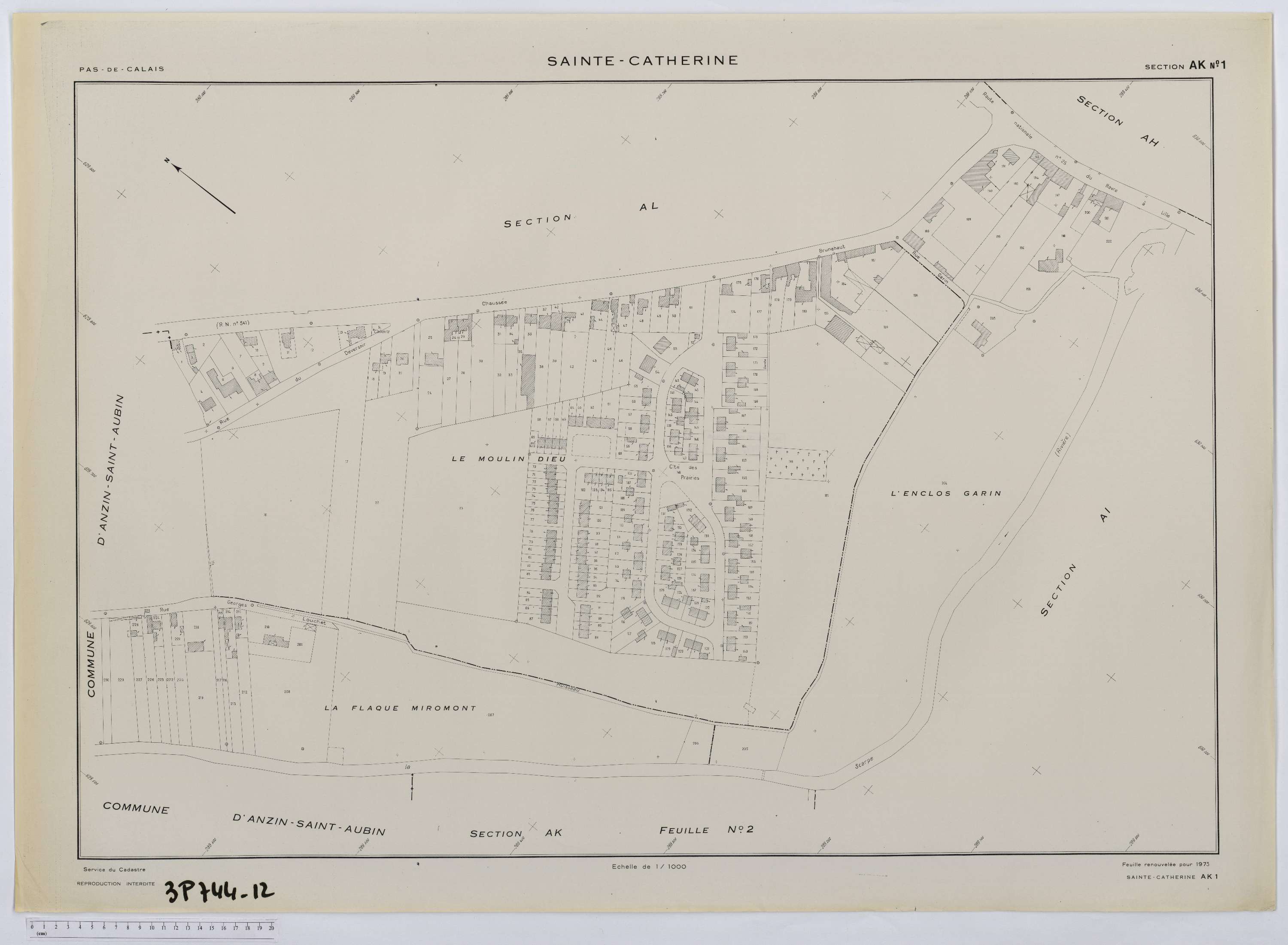Sainte-Catherine - Section AK, feuille 1.