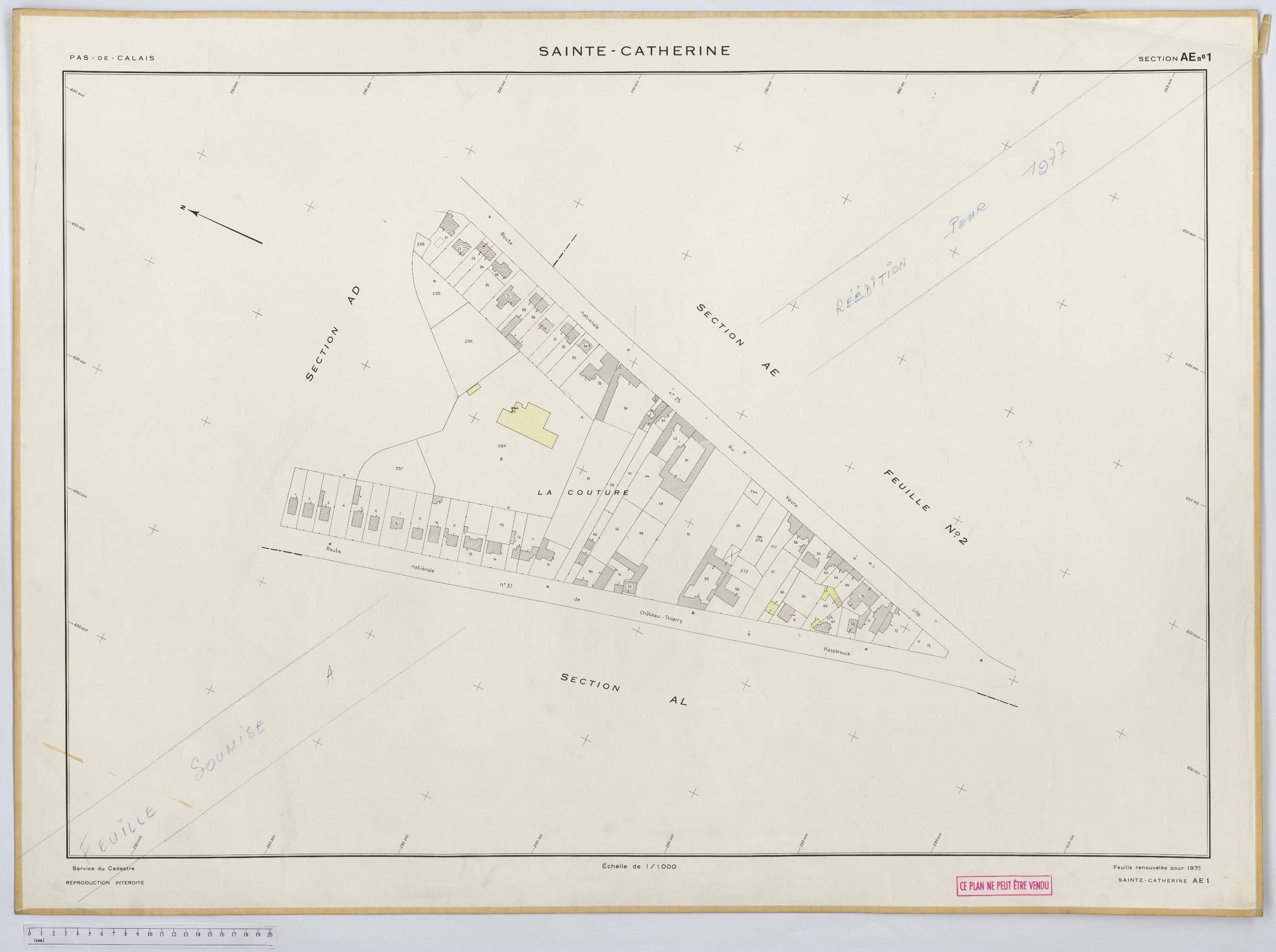 Sainte-Catherine - Section AE, feuille 1.