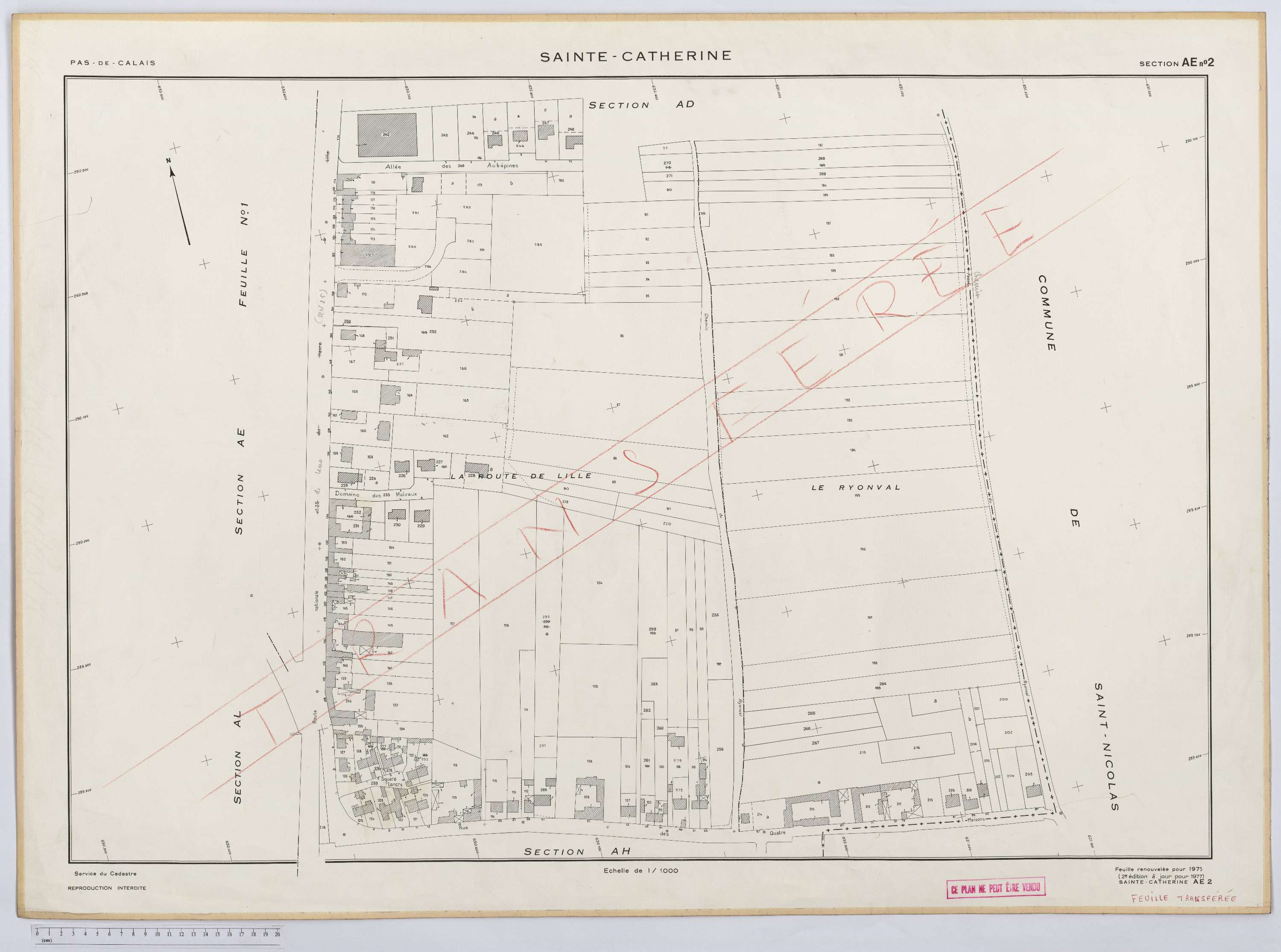 Sainte-Catherine - Section AE, feuille 2.