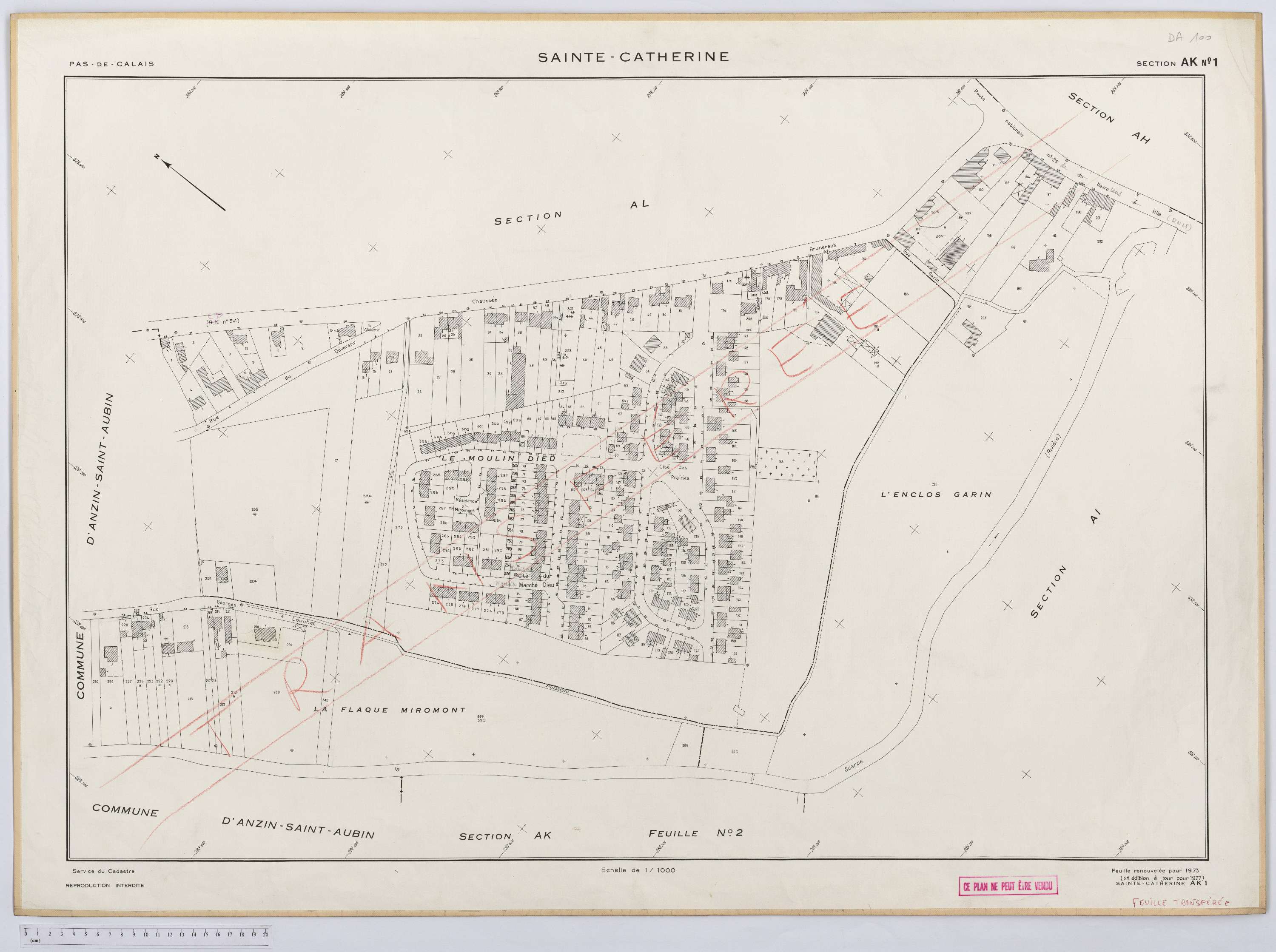 Sainte-Catherine - Section AK, feuille 1.