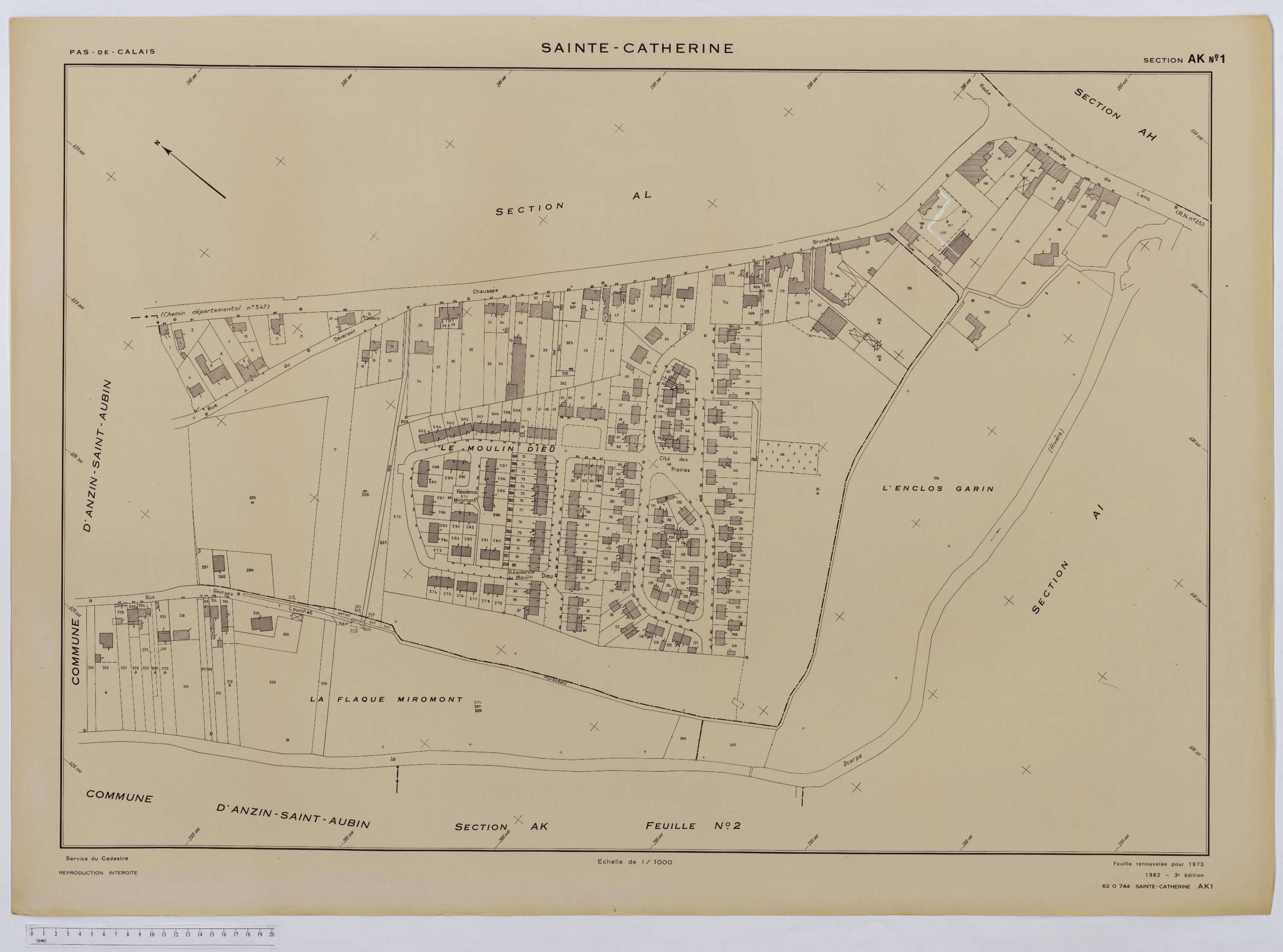 Sainte-Catherine - Section AK, feuille 1.
