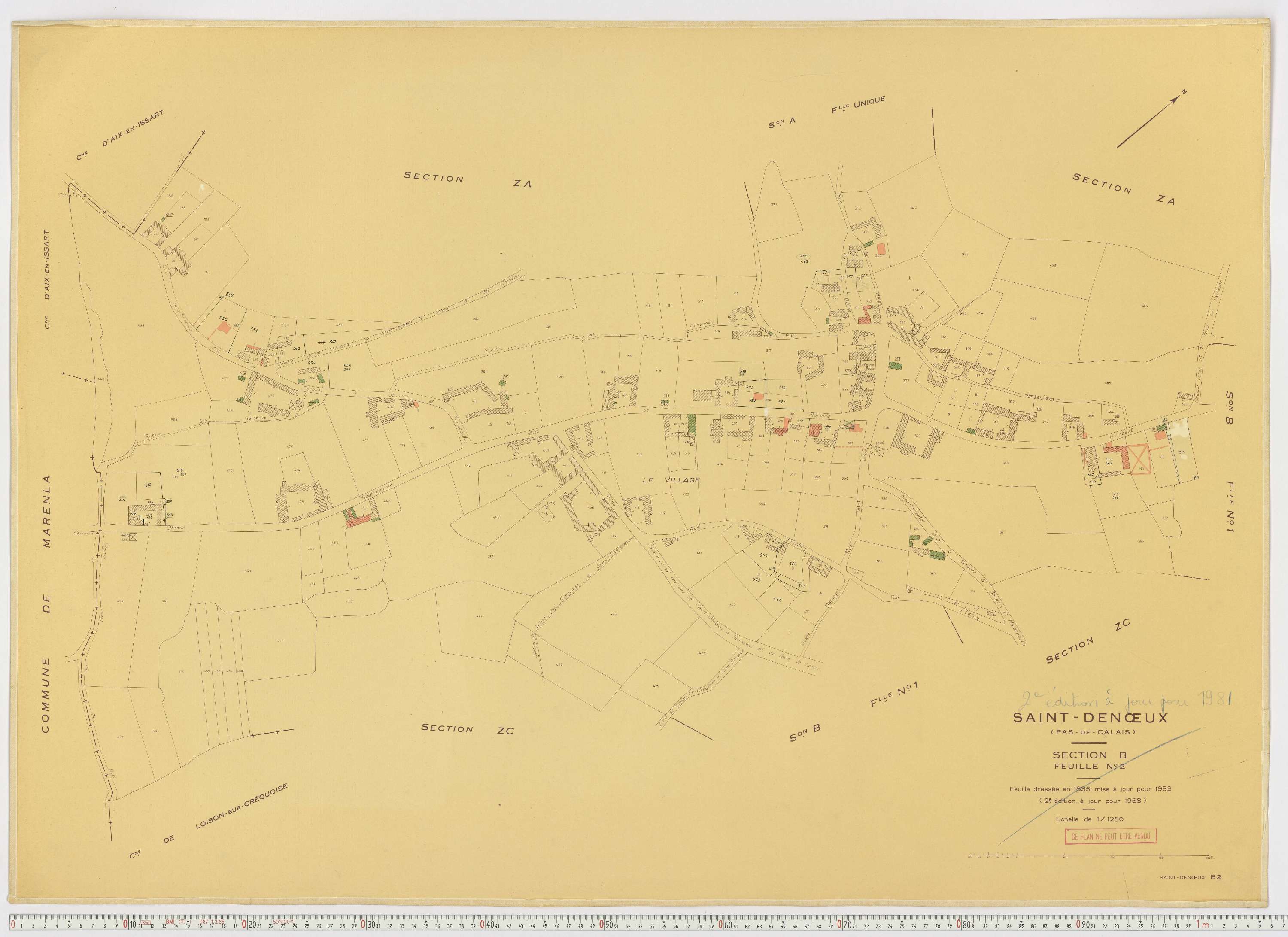 Saint-Denœux - Section B, feuille 2.