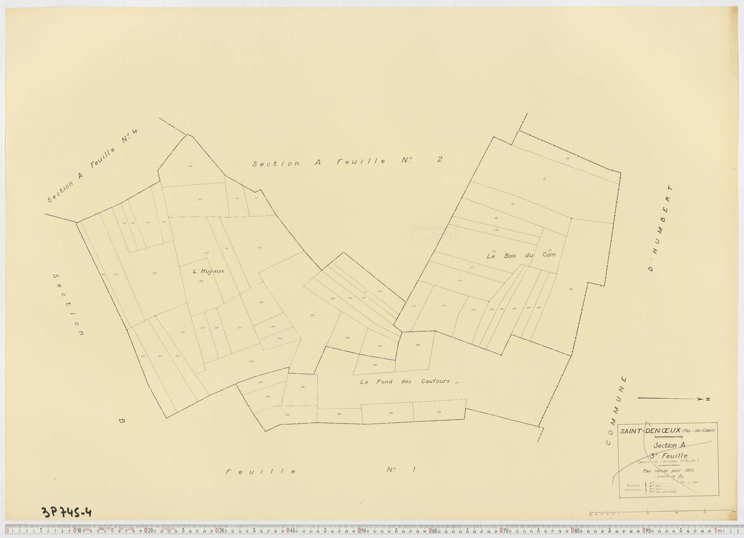 Saint-Denœux - Section A, feuille 3.