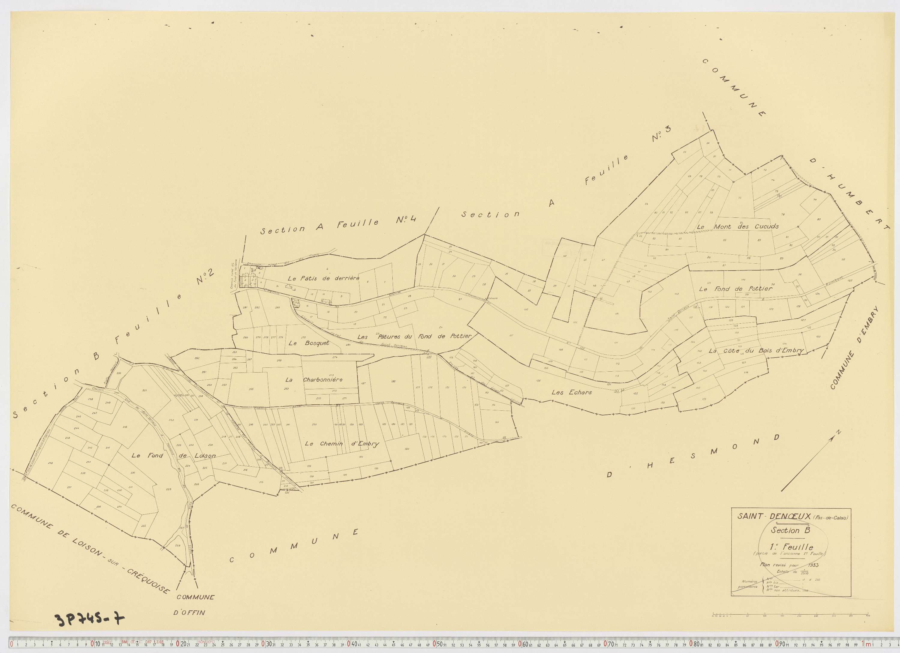 Saint-Denœux - Section B, feuille 1.