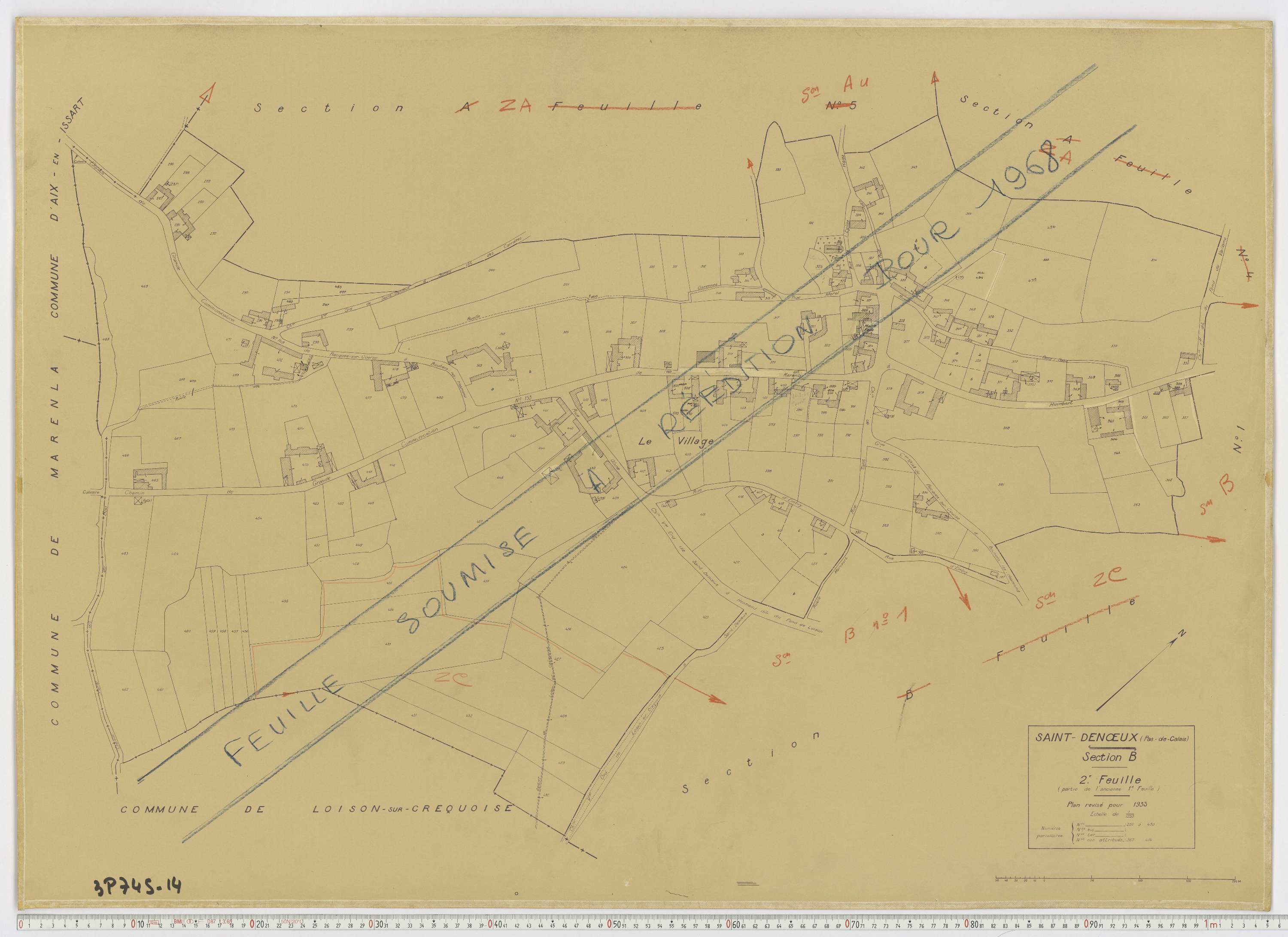 Saint-Denœux - Section B, feuille 2.