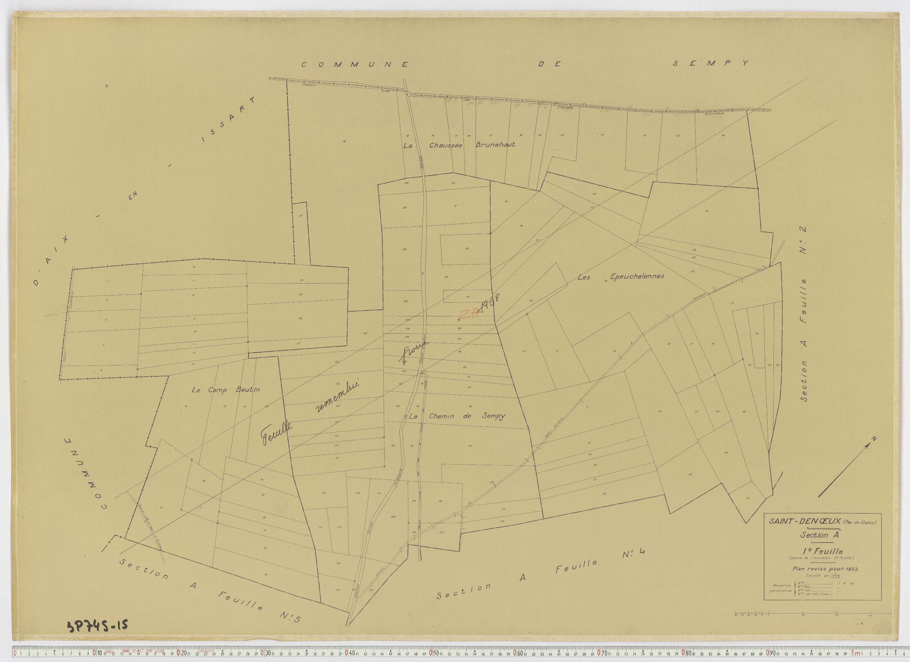 Saint-Denœux - Section A, feuille 1.