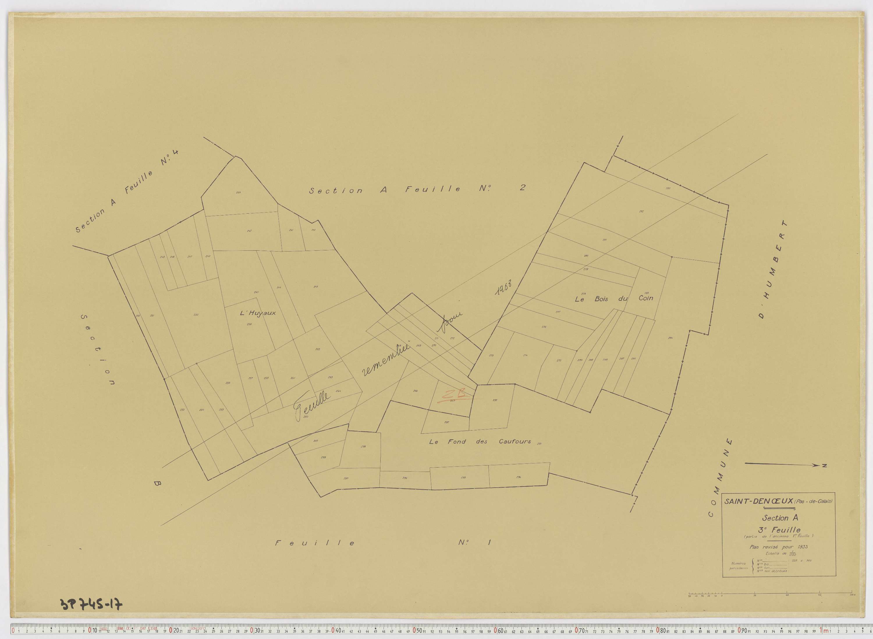 Saint-Denœux - Section A, feuille 3.