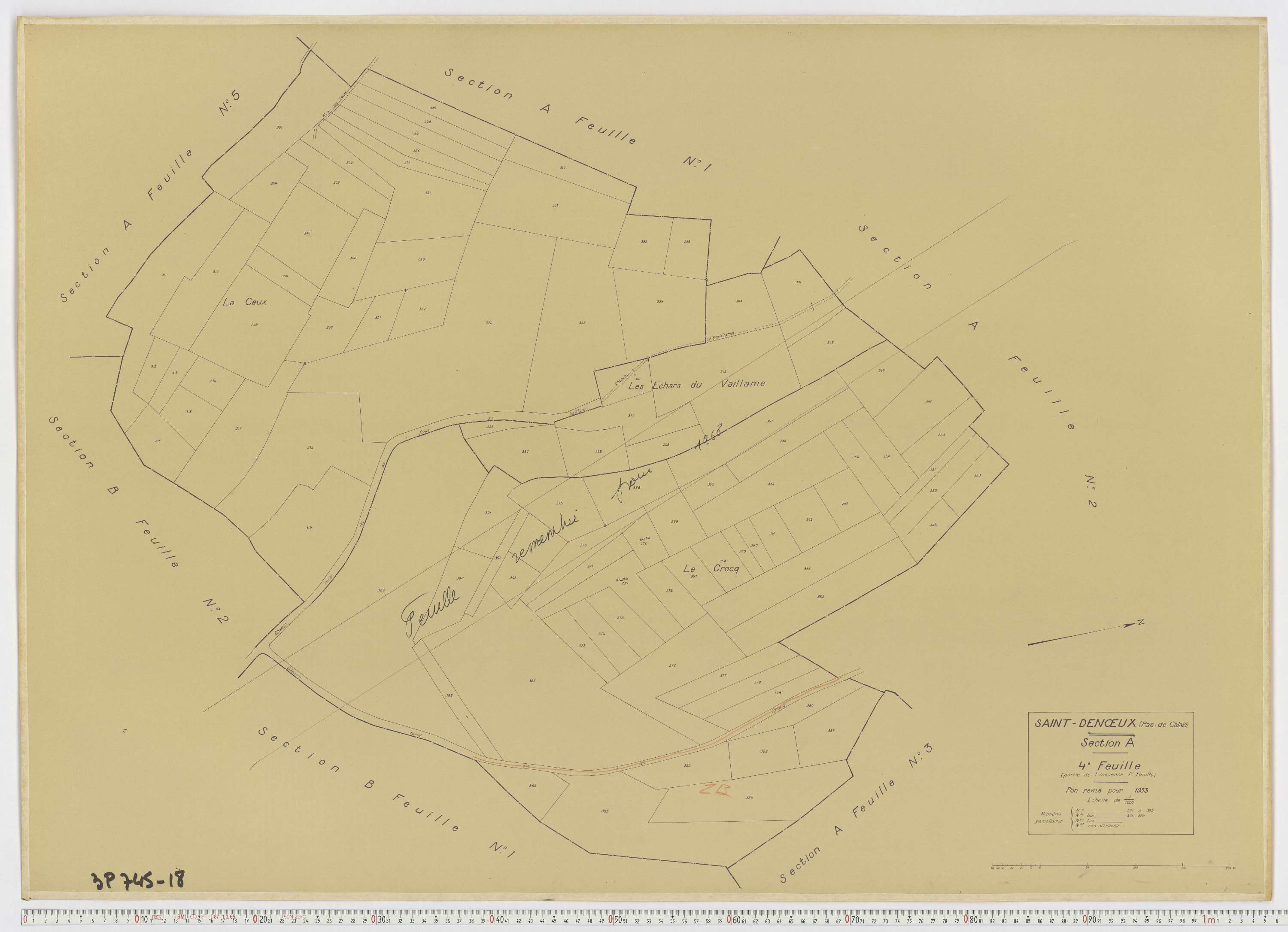Saint-Denœux - Section A, feuille 4.