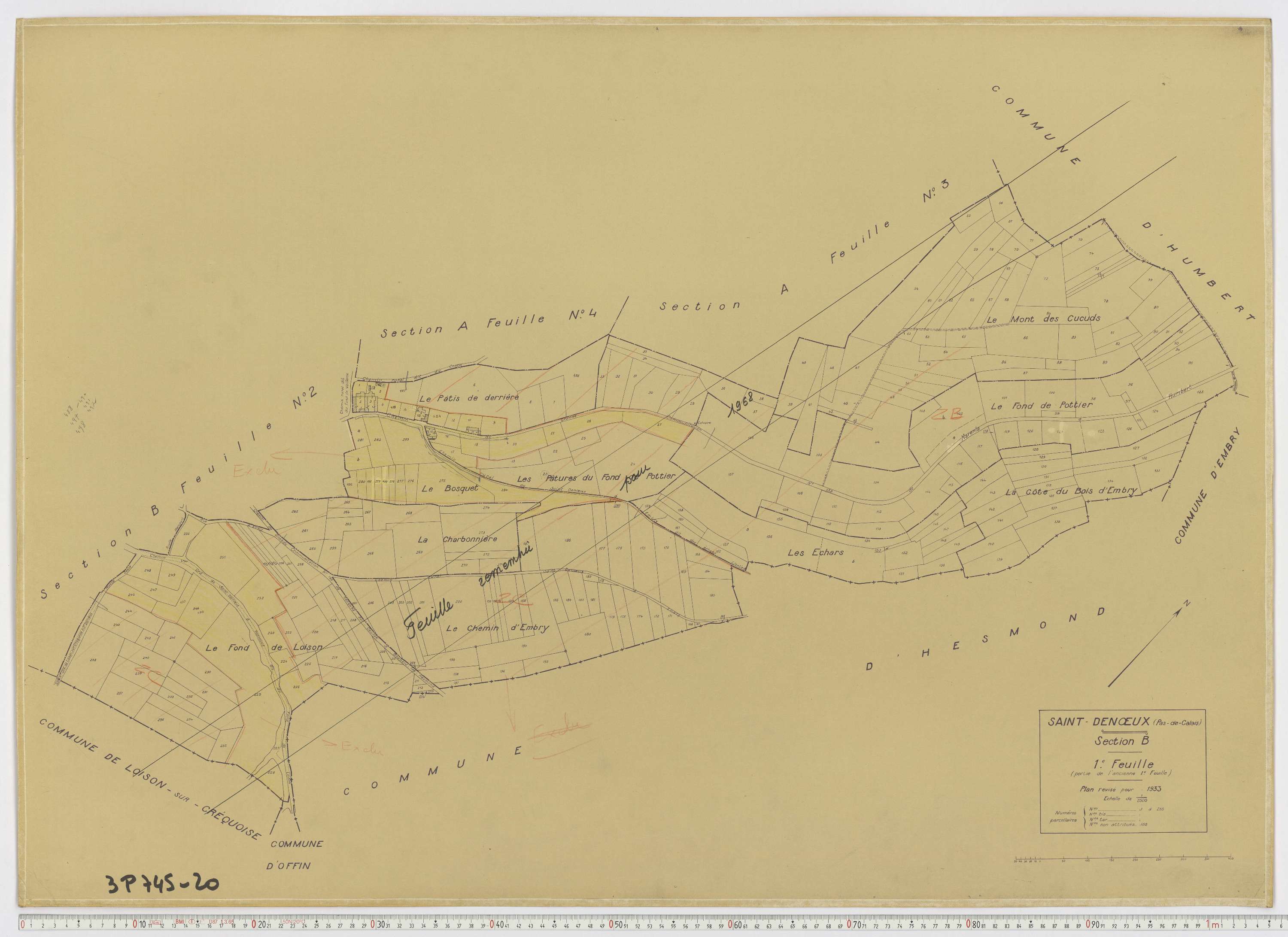 Saint-Denœux - Section B, feuille 1.