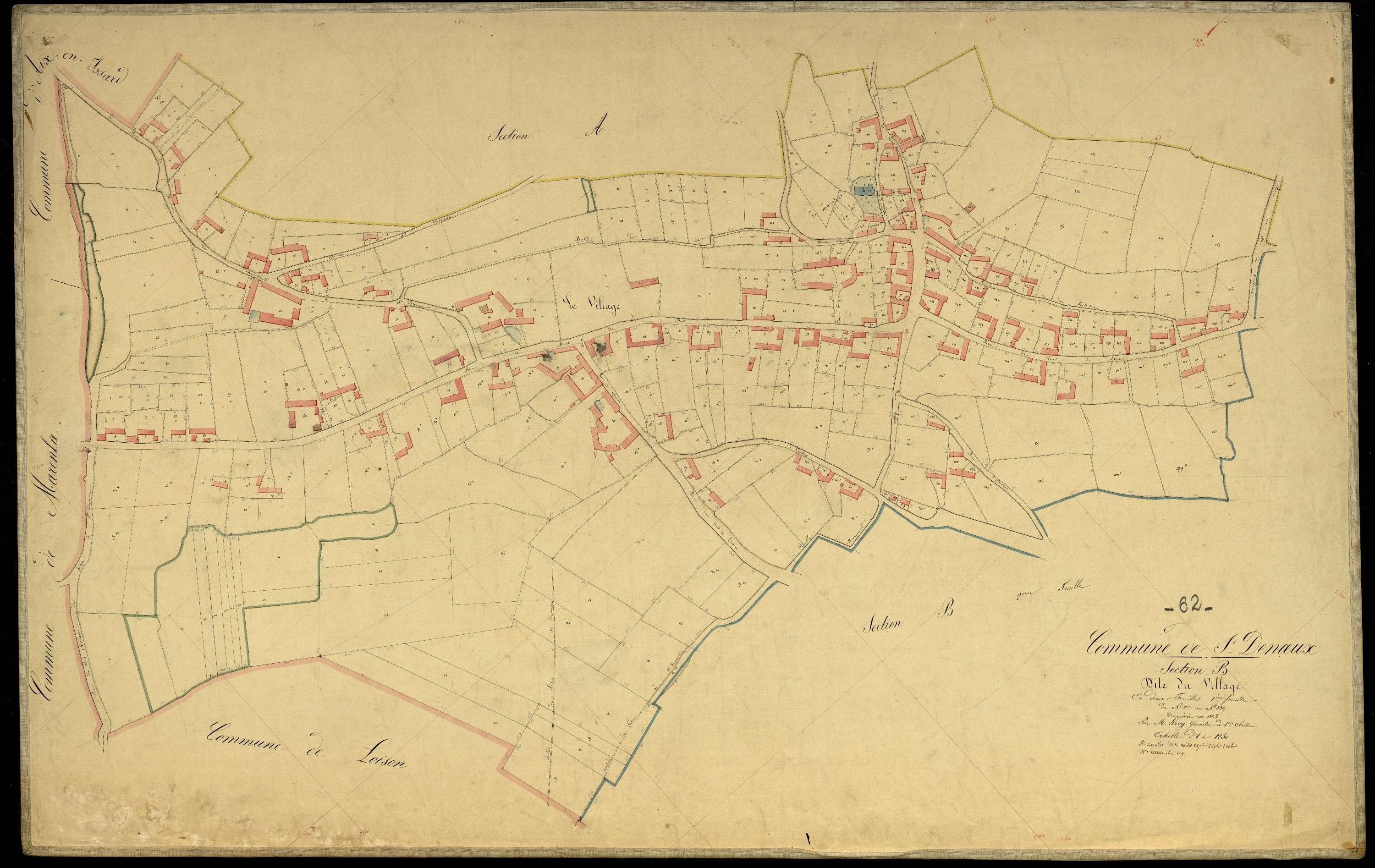 Saint-Denœux - Section B, 1re feuille