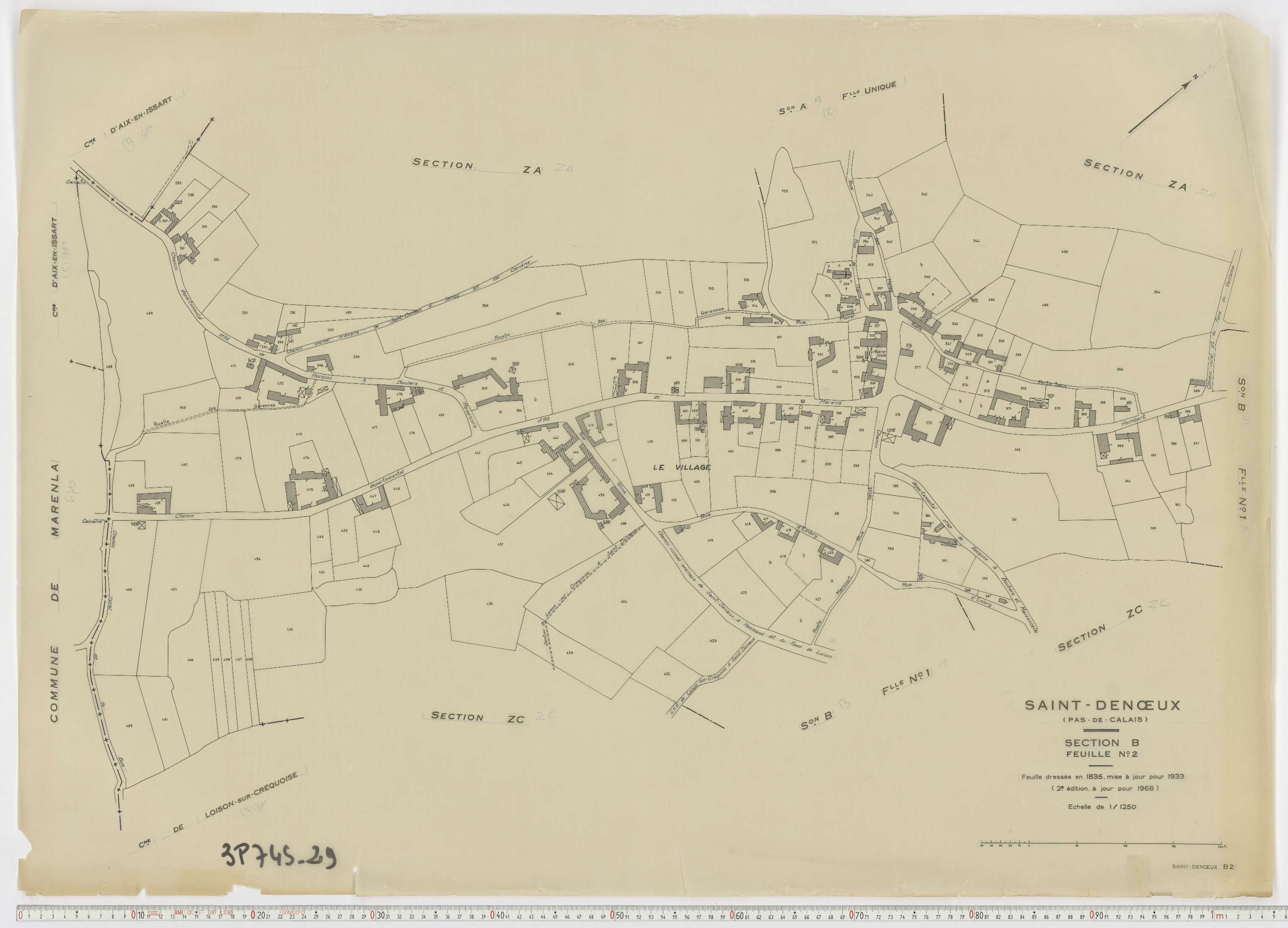 Saint-Denœux - Section B, feuille 2.