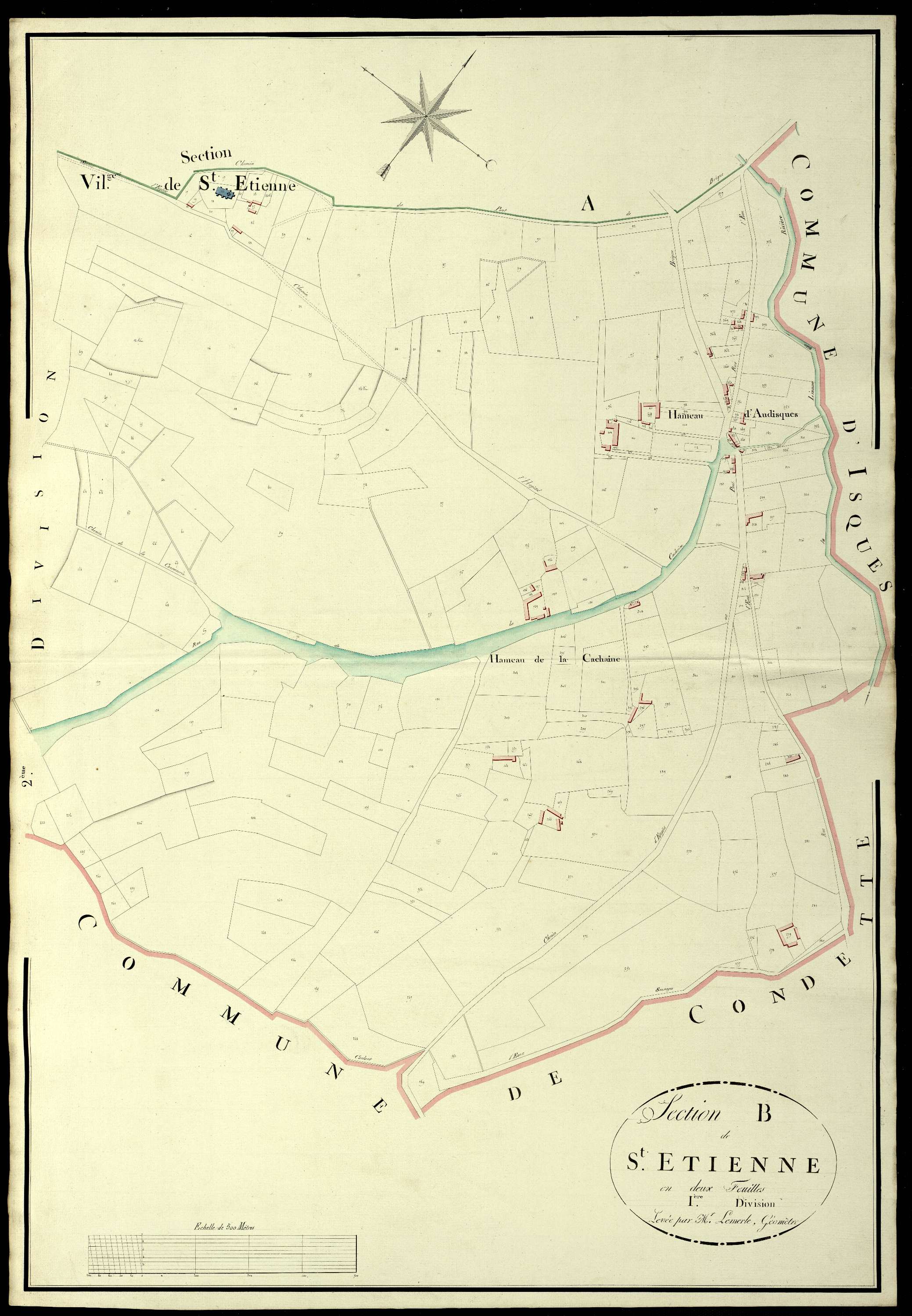 Saint-Étienne-au-Mont - Section B, 1re feuille