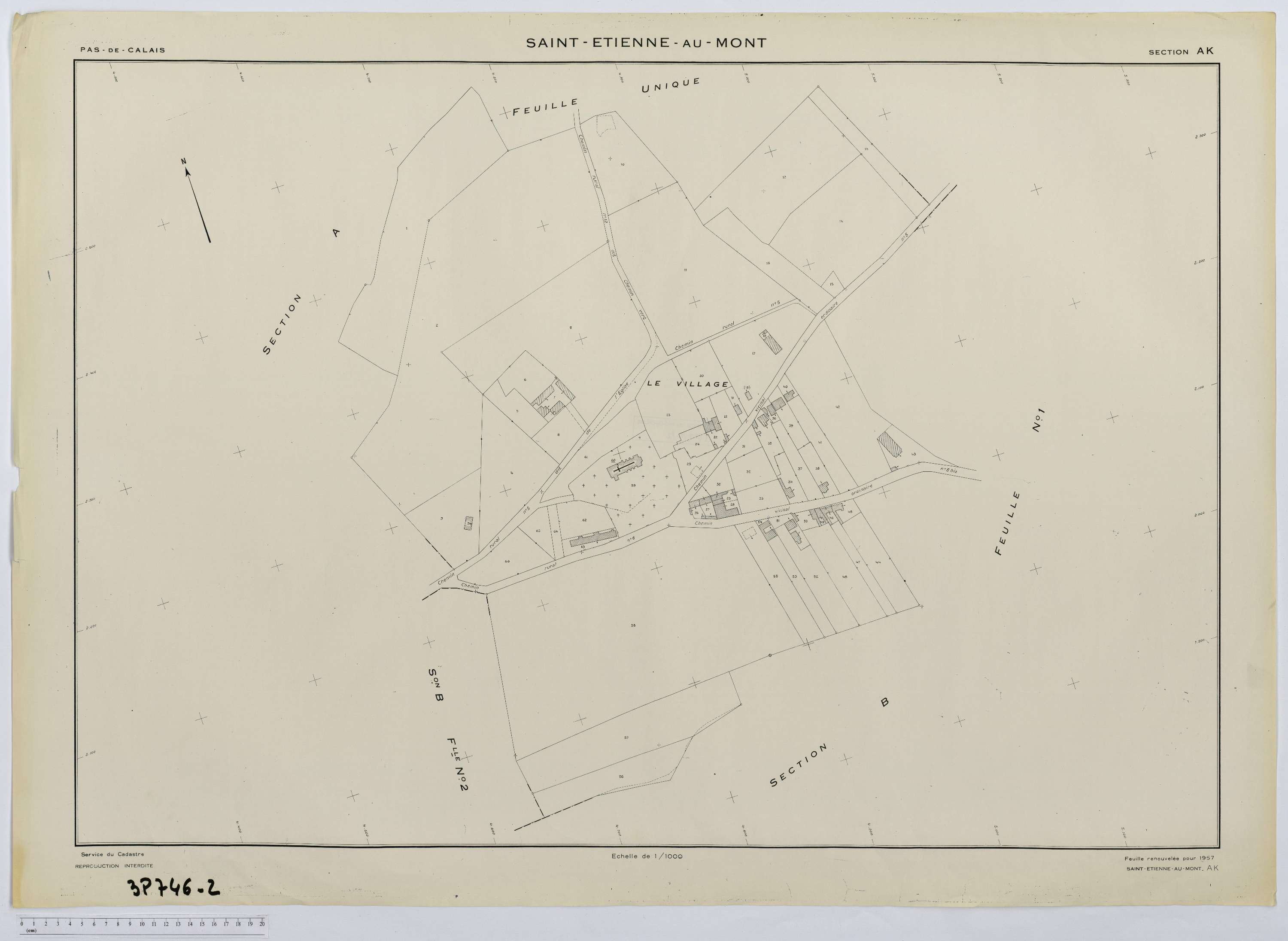 Saint-Étienne-au-Mont - Section AK.