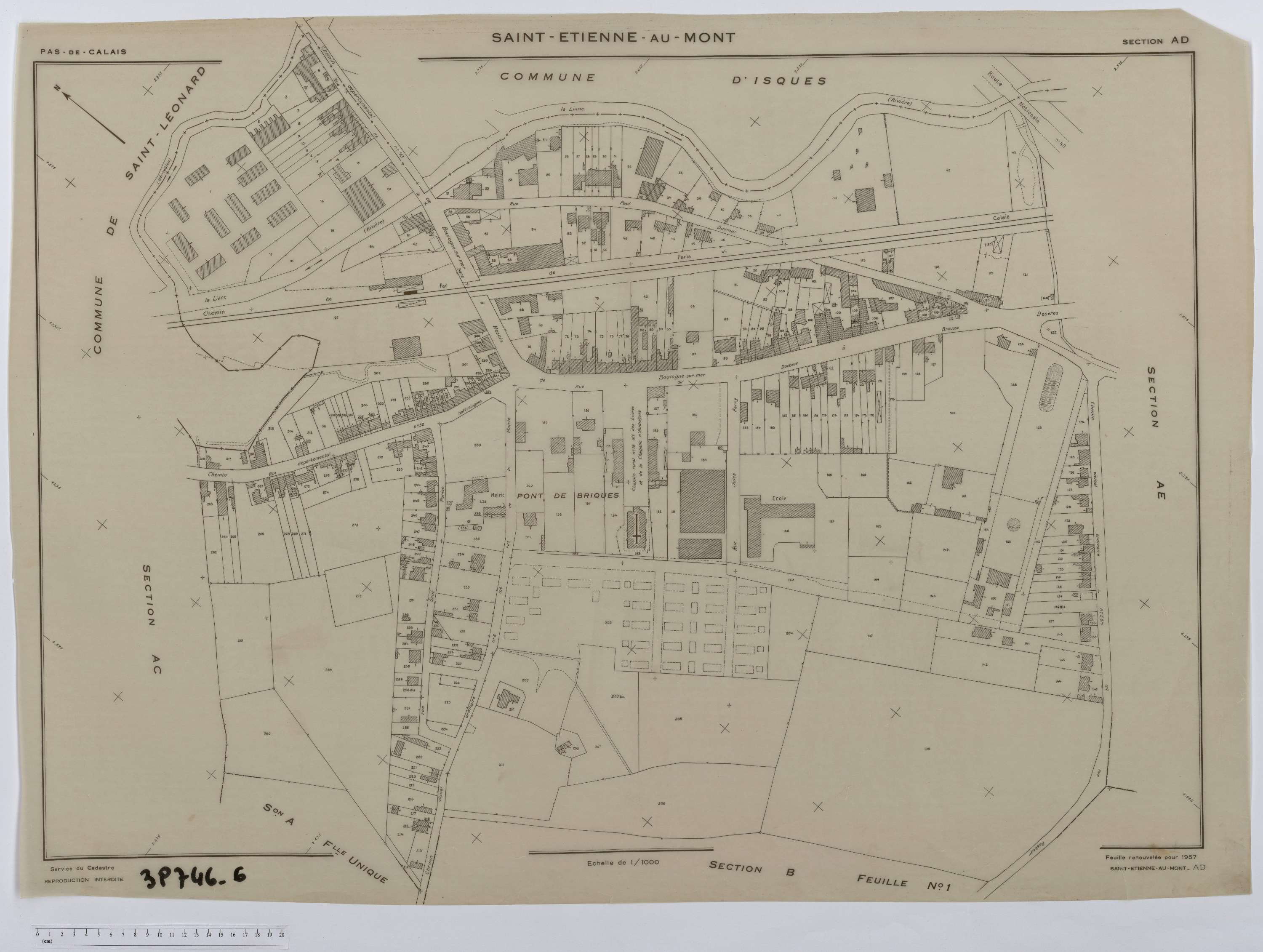 Saint-Étienne-au-Mont - Section AD.