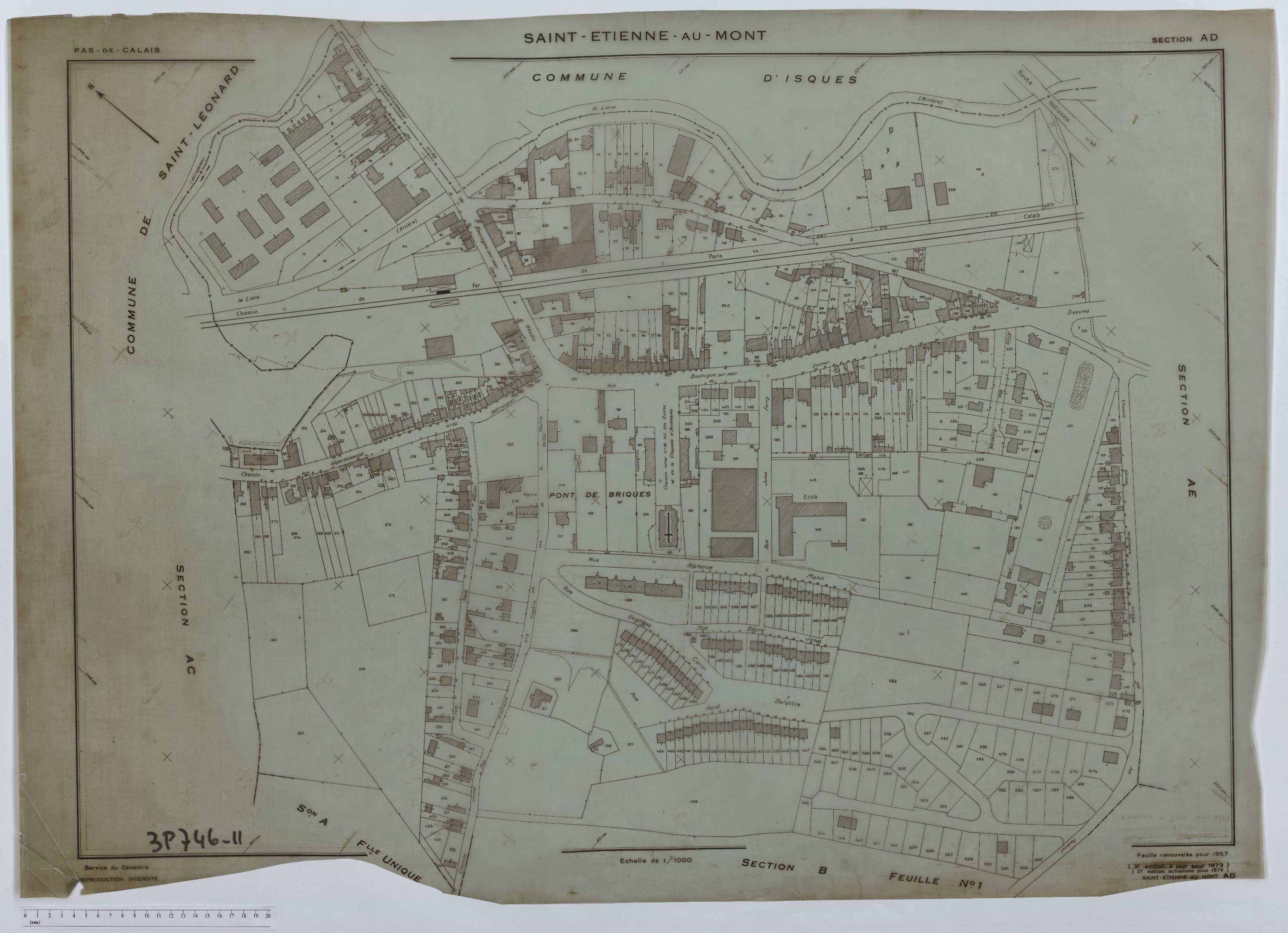 Saint-Étienne-au-Mont - Section AD.
