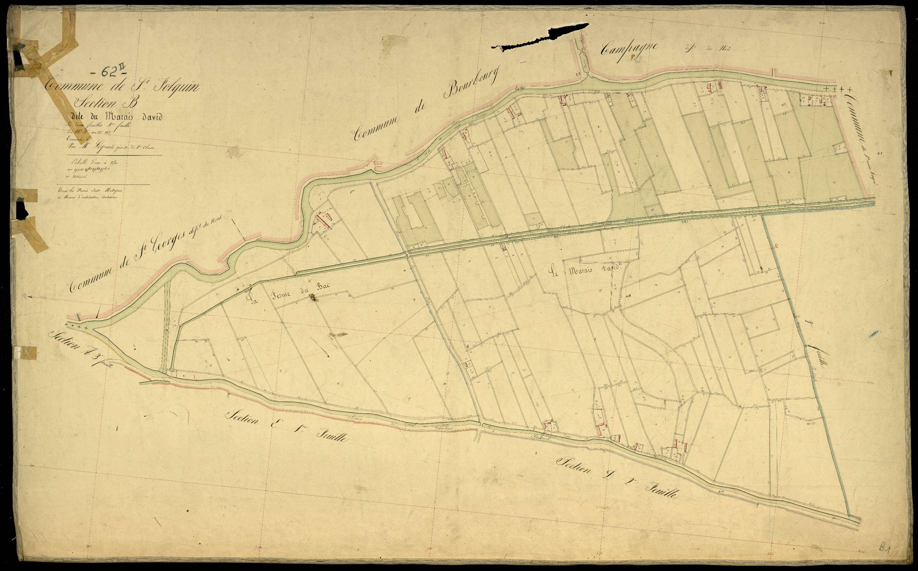 Saint-Folquin - Section B, 1re feuille