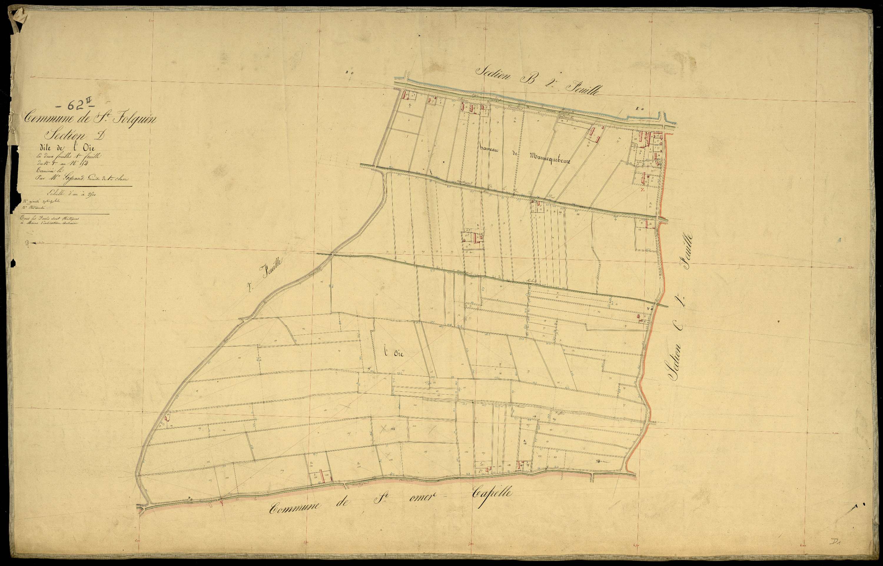 Saint-Folquin - Section D, 1re feuille