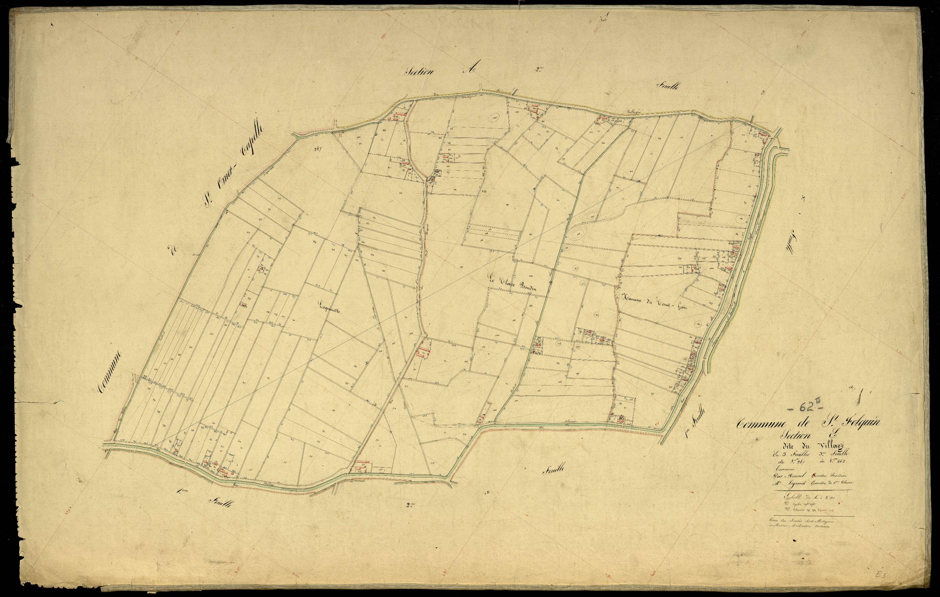 Saint-Folquin - Section E, 3e feuille