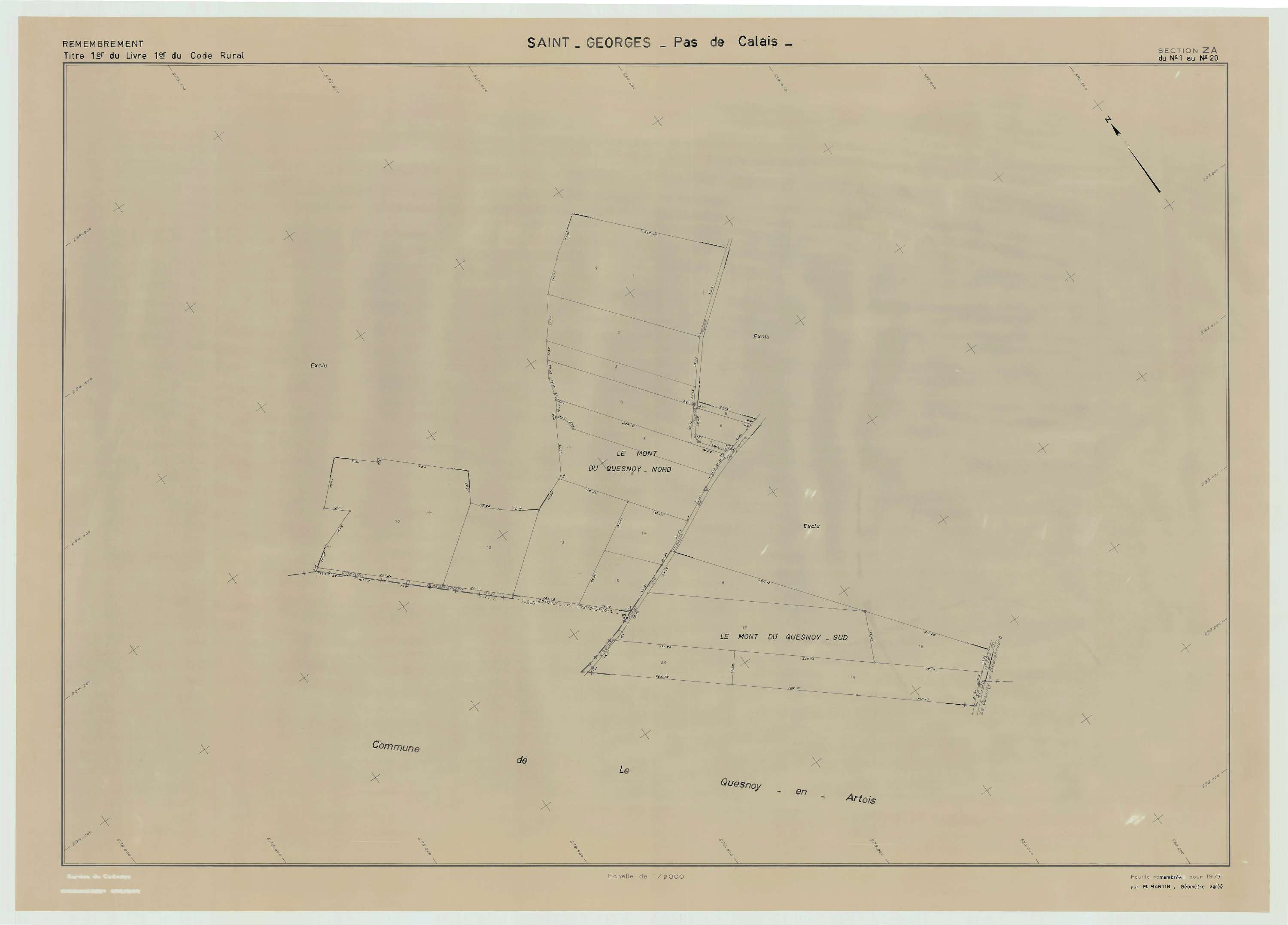 Saint-Georges - Plan de remembrement : section ZA.
