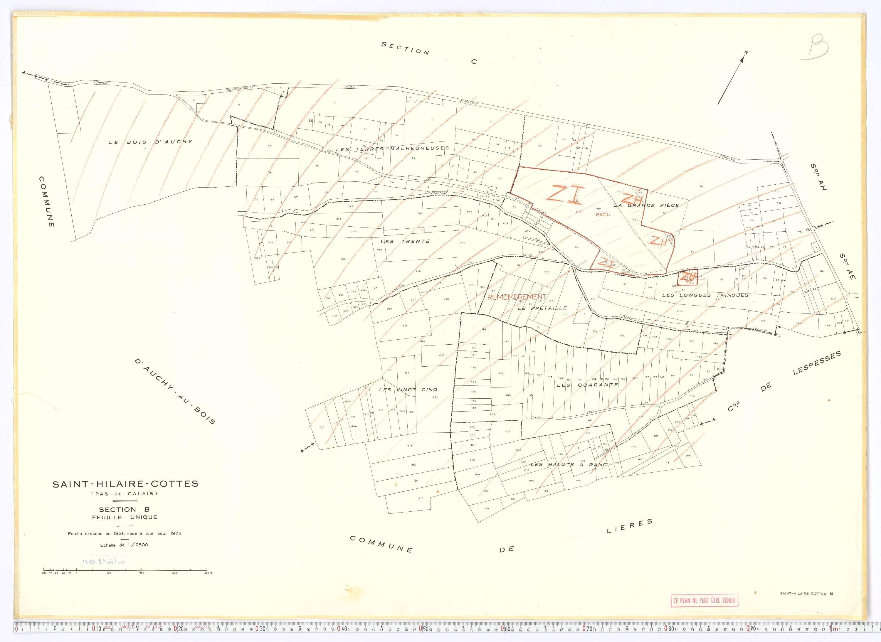 Saint-Hilaire-Cottes - Section B.