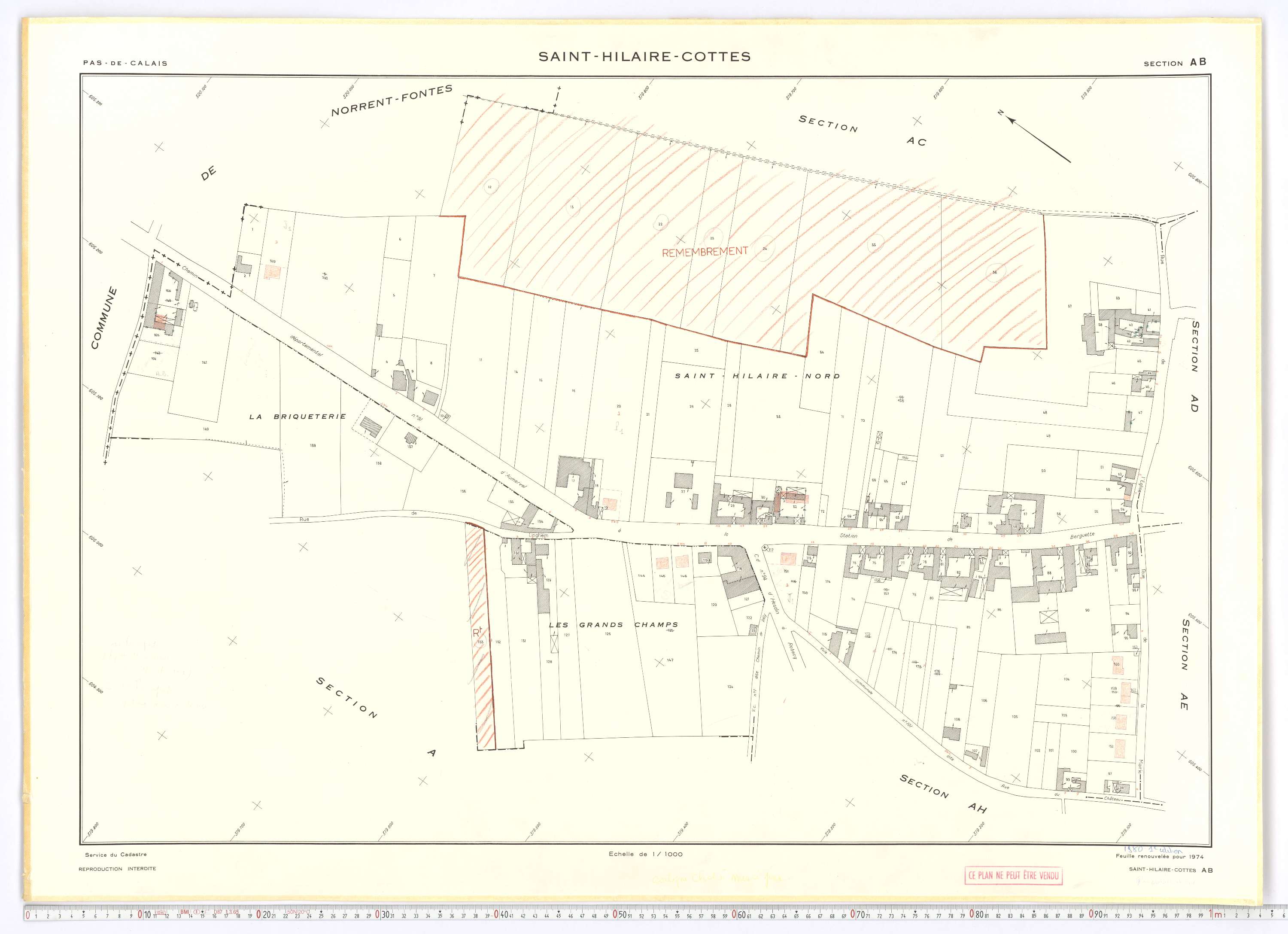 Saint-Hilaire-Cottes - Section AB.