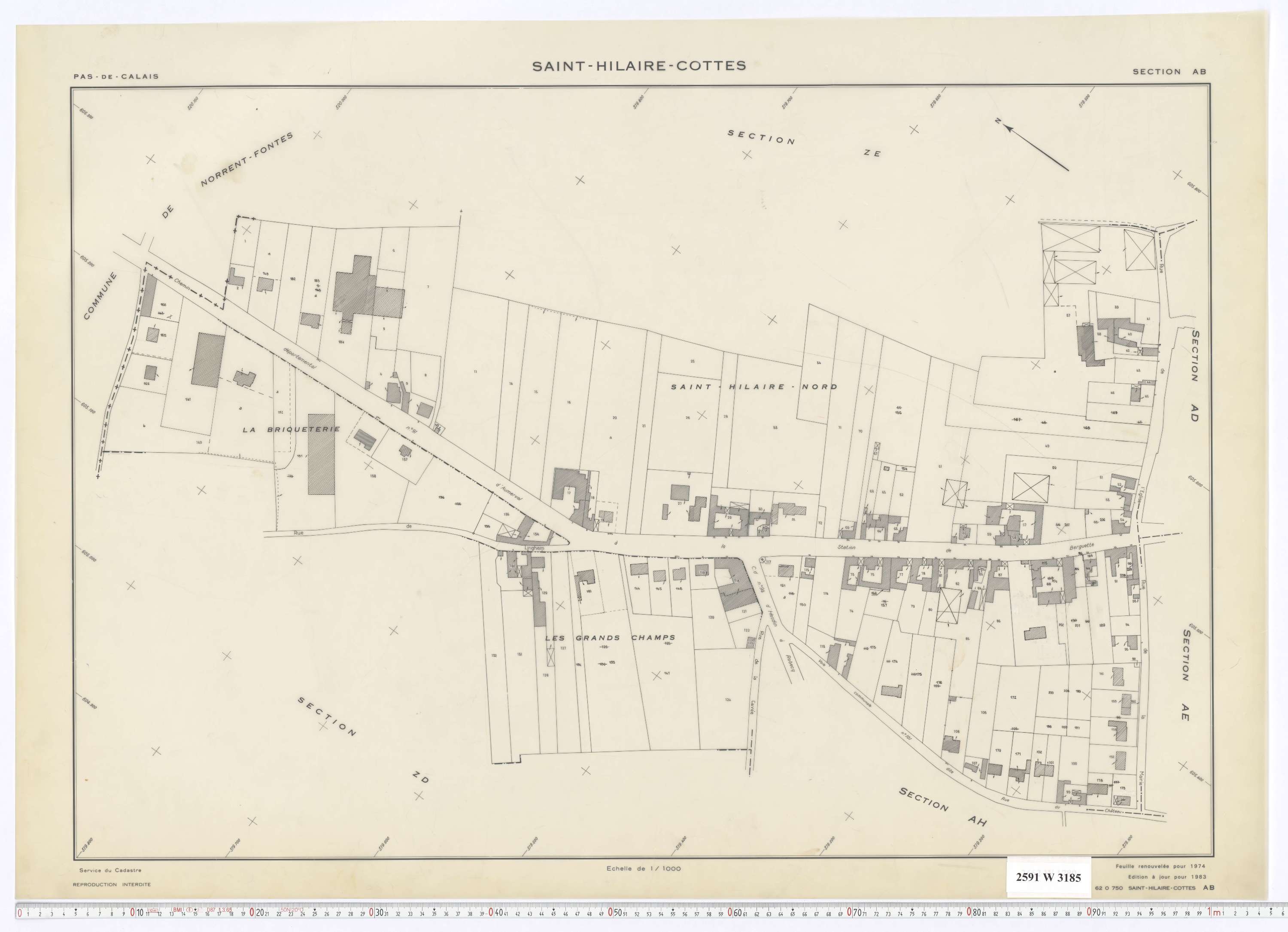 Saint-Hilaire-Cottes - Section AB.