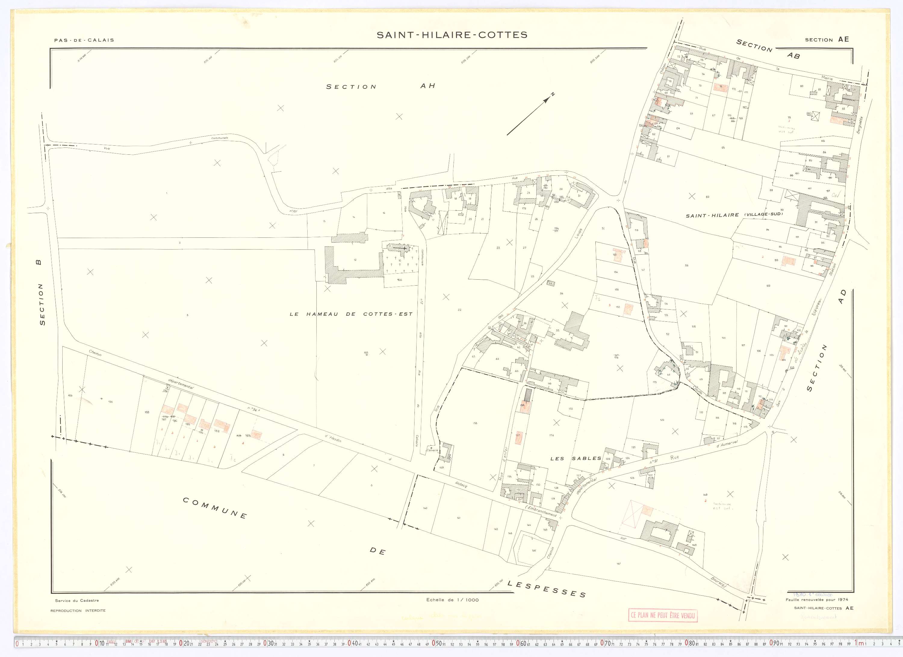 Saint-Hilaire-Cottes - Section AE.