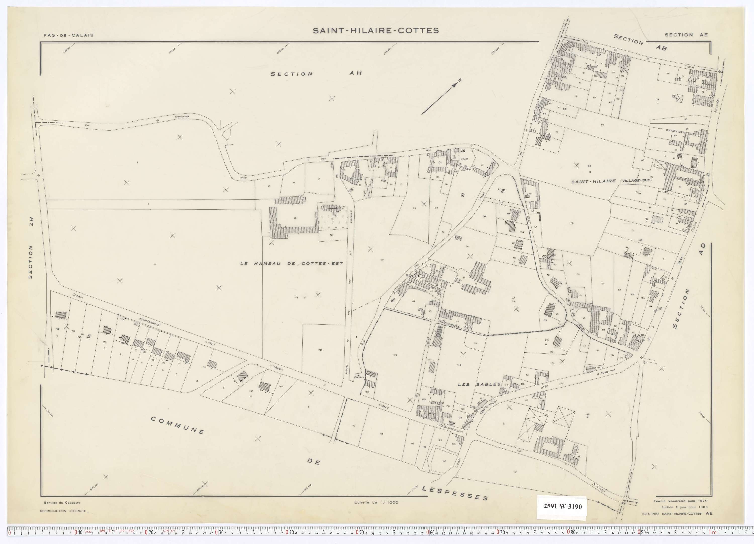 Saint-Hilaire-Cottes - Section AE.