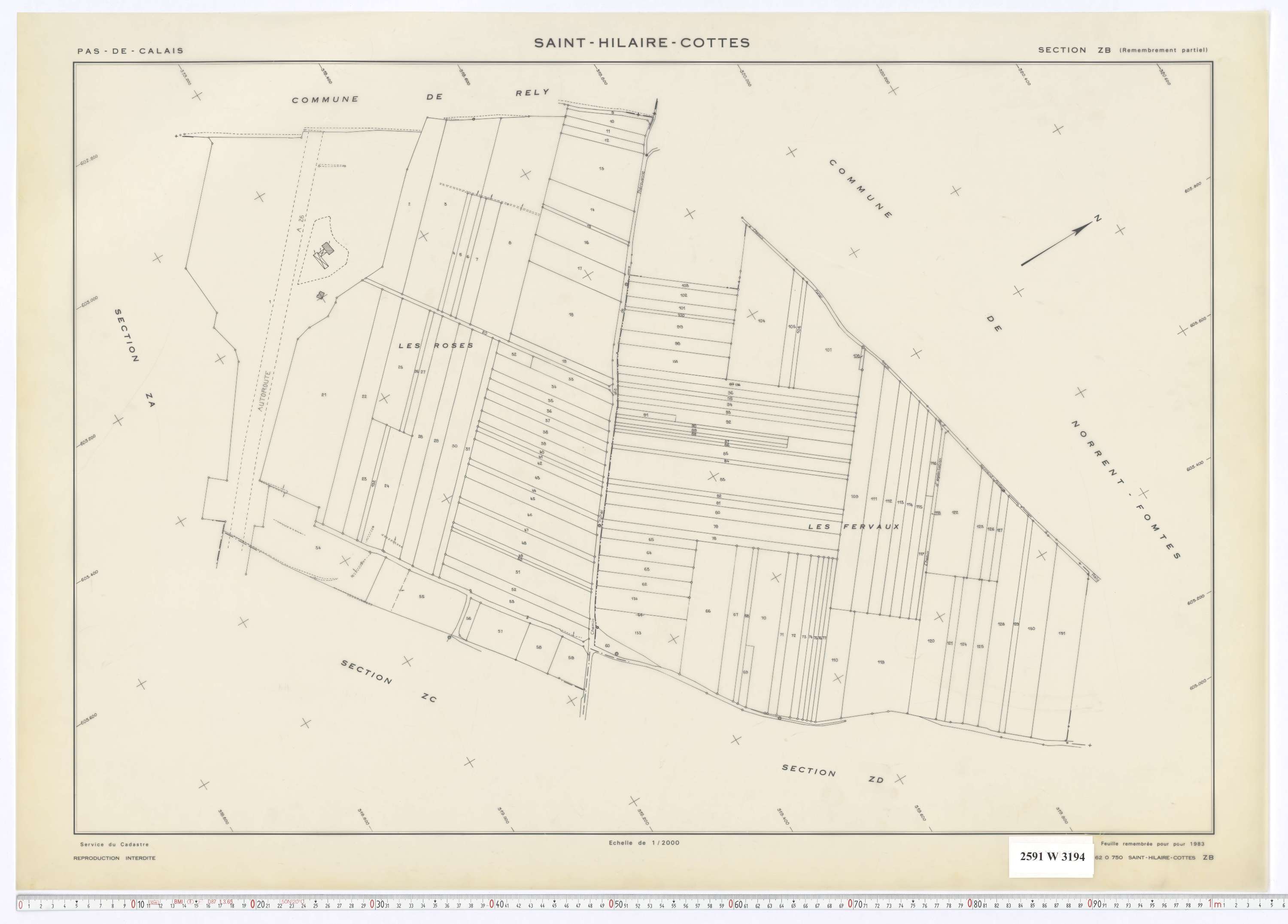 Saint-Hilaire-Cottes - Section ZB.