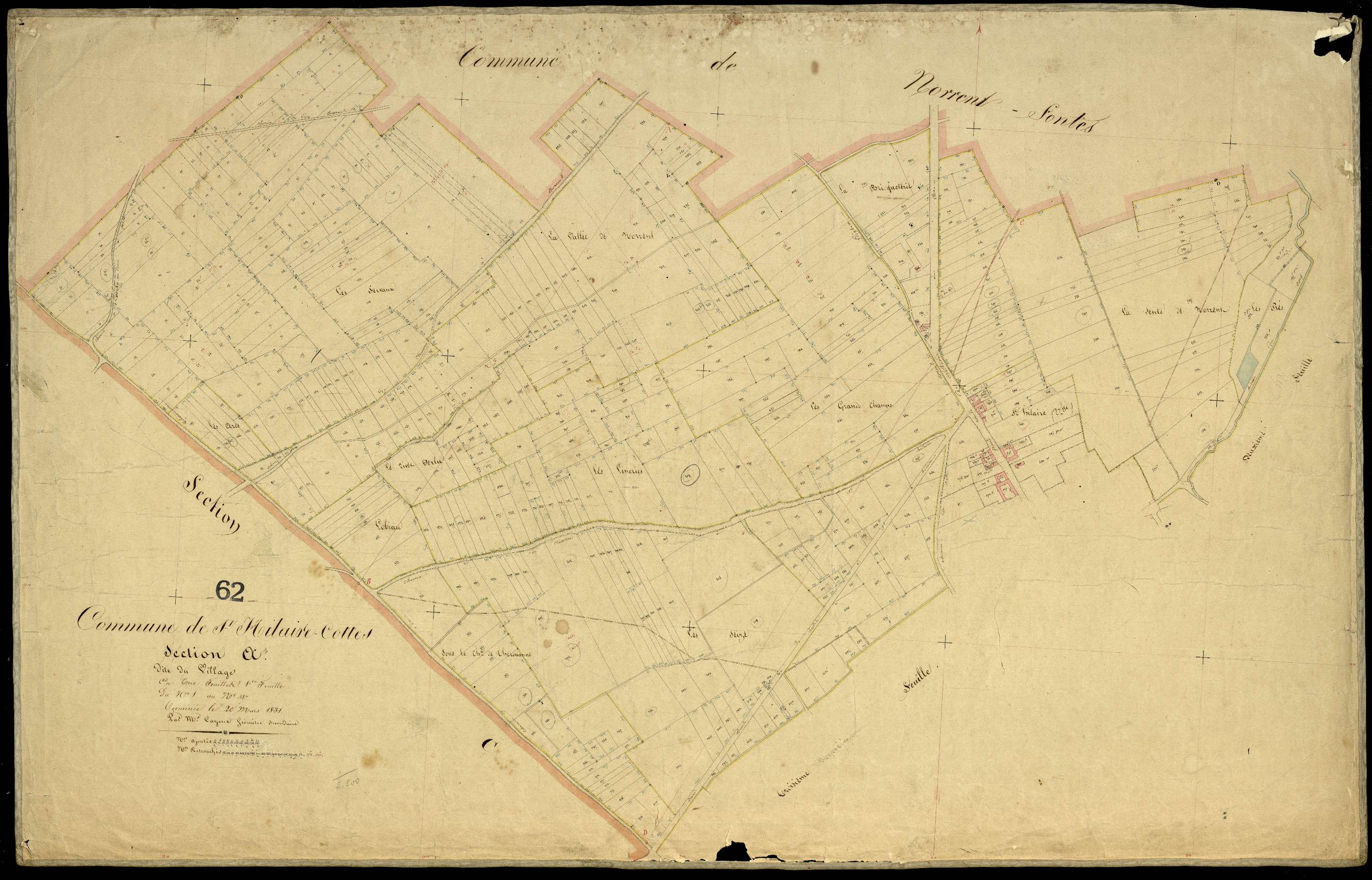 Saint-Hilaire-Cottes - Section A, 1re feuille
