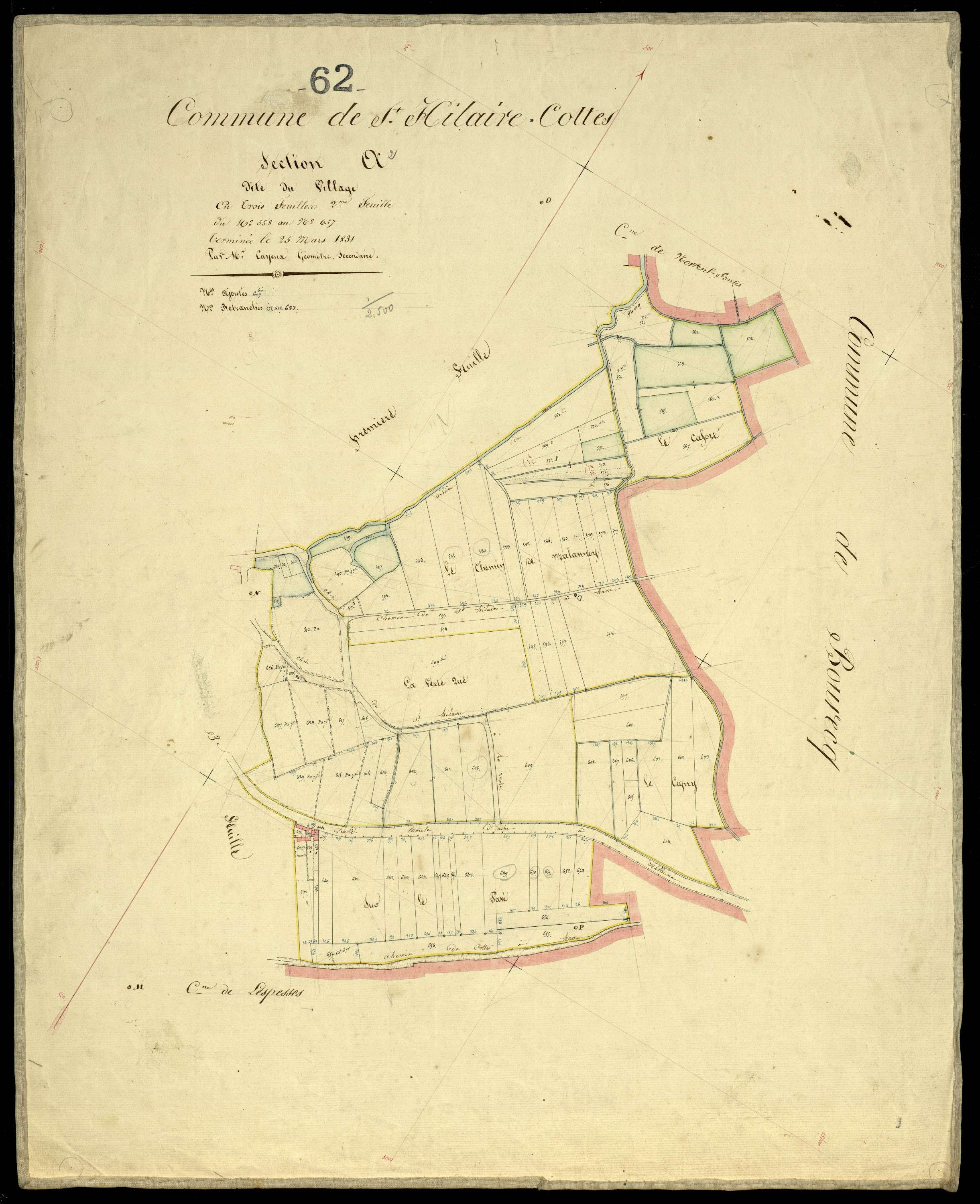 Saint-Hilaire-Cottes - Section A, 2e feuille